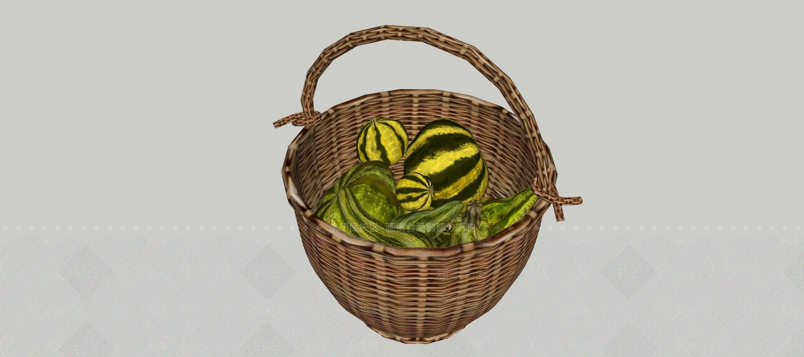 现代风格水果蔬菜SU模型下载【ID:774386666】