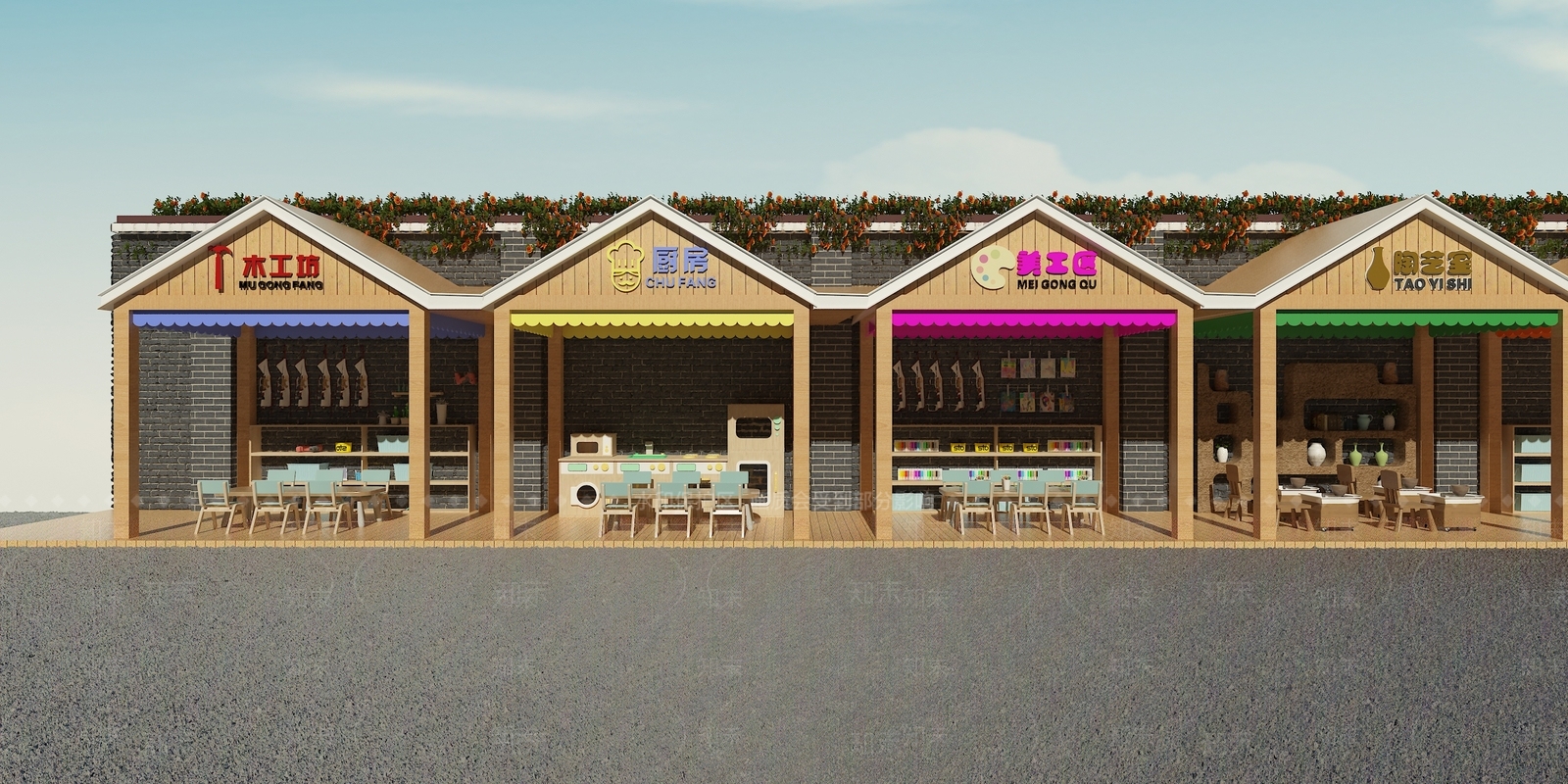 北欧幼儿园3D模型下载【ID:174393069】