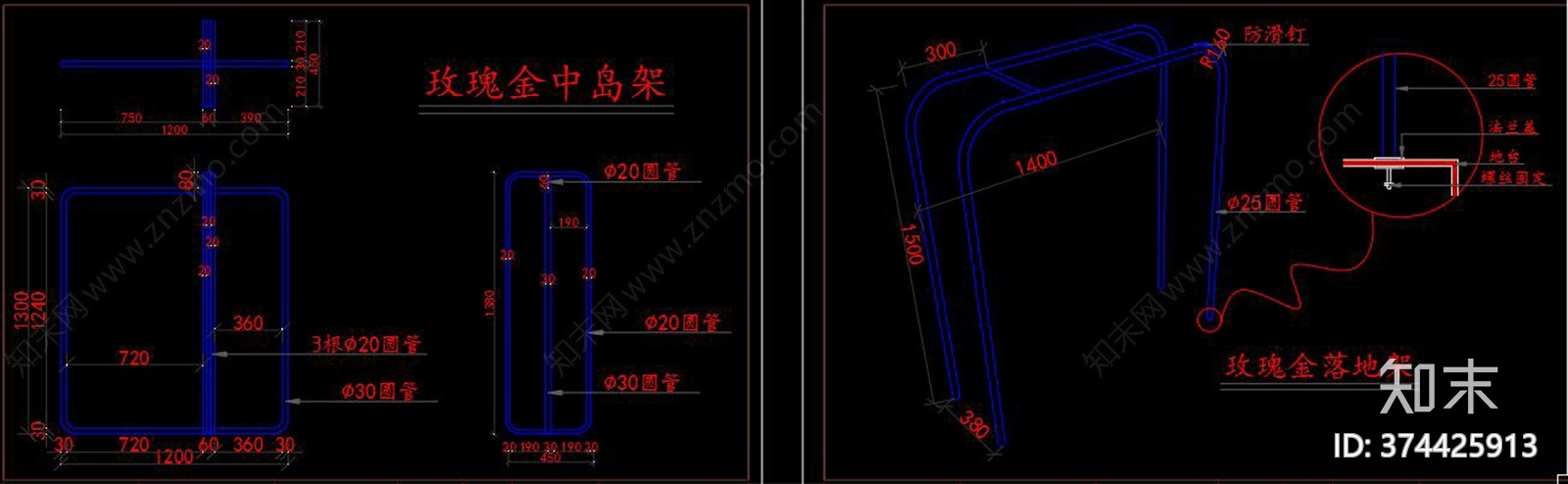 紫色女装店cad施工图下载【ID:374425913】