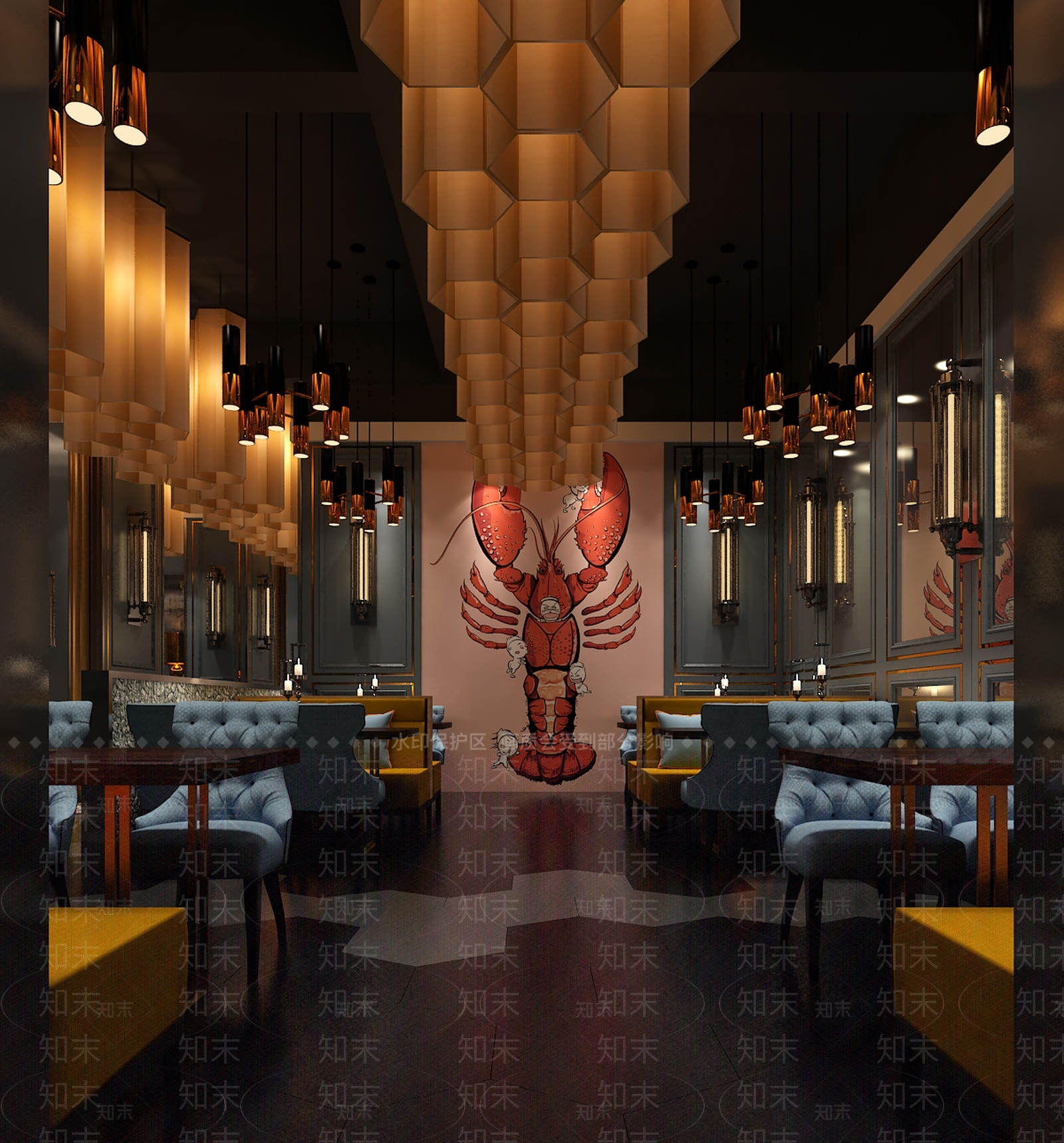 简欧烧烤店3D模型下载【ID:374448405】