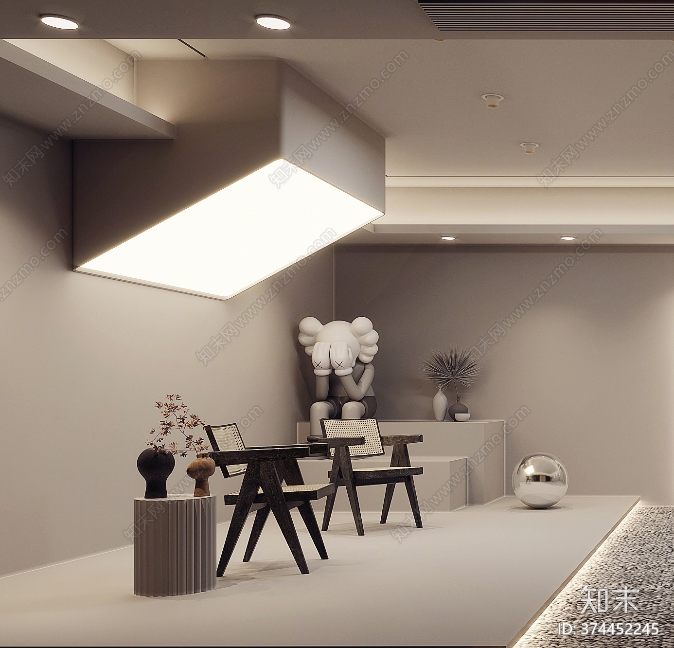 侘寂风服装店3D模型下载【ID:374452245】