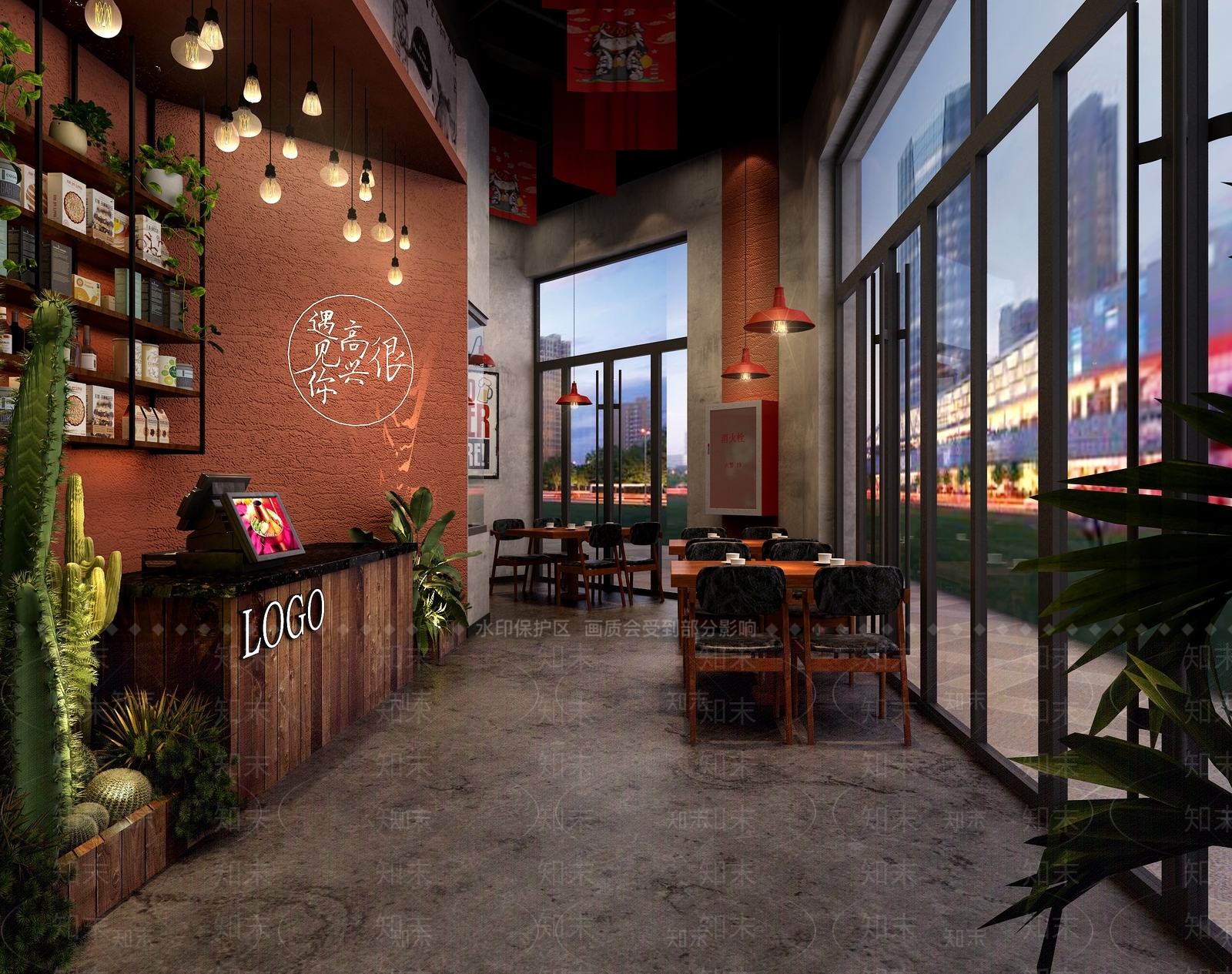 工业风烧烤店3D模型下载【ID:274453600】