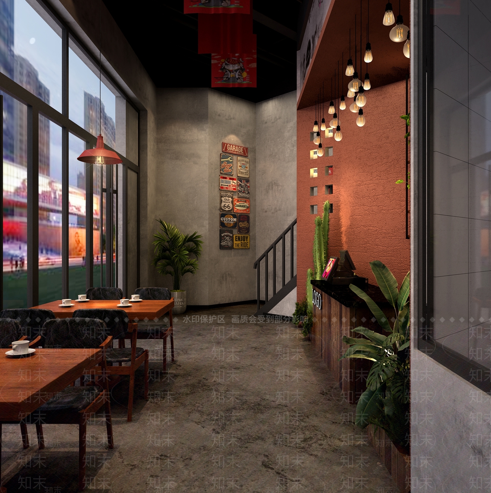 工业风烧烤店3D模型下载【ID:274453600】