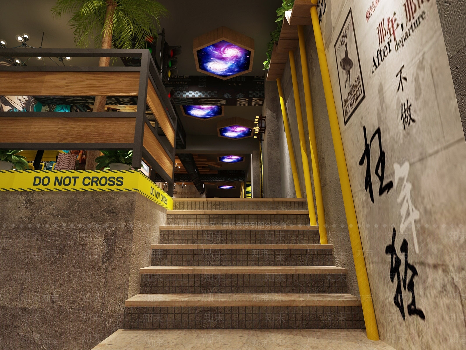 工业风网咖3D模型下载【ID:974462273】