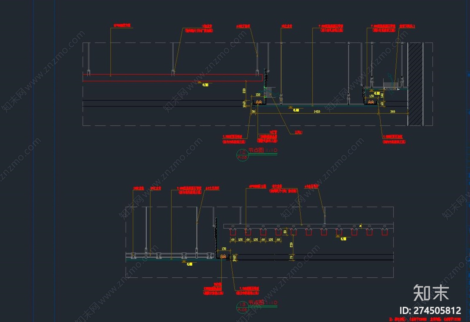 吊顶节点施工图下载【ID:274505812】