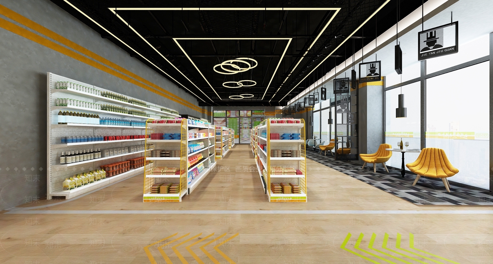现代超市3D模型下载【ID:374522956】