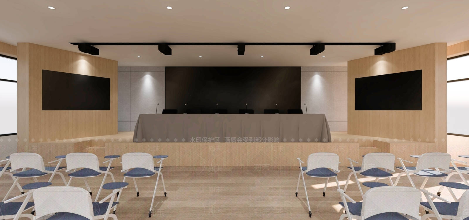 现代风格报告厅SU模型下载【ID:874543288】