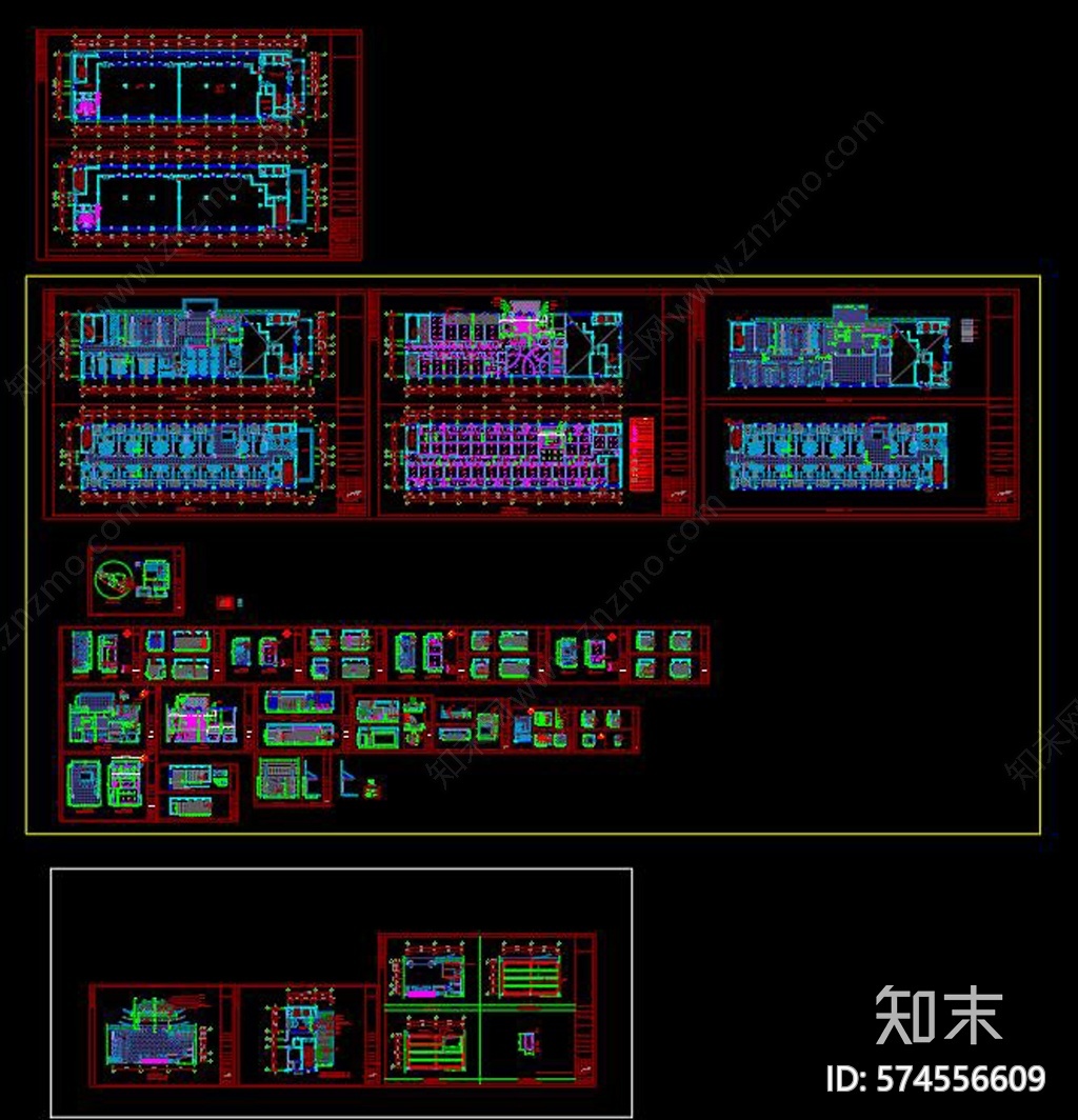 足浴店cad施工图下载【ID:574556609】