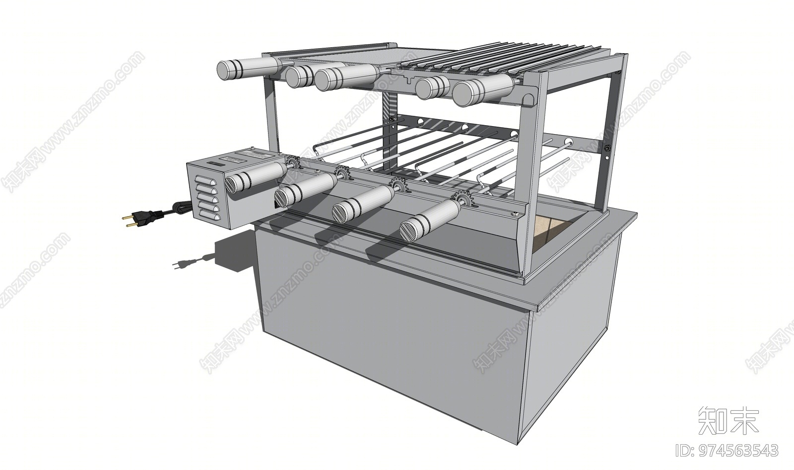 现代风格烧烤架SU模型下载【ID:974563543】