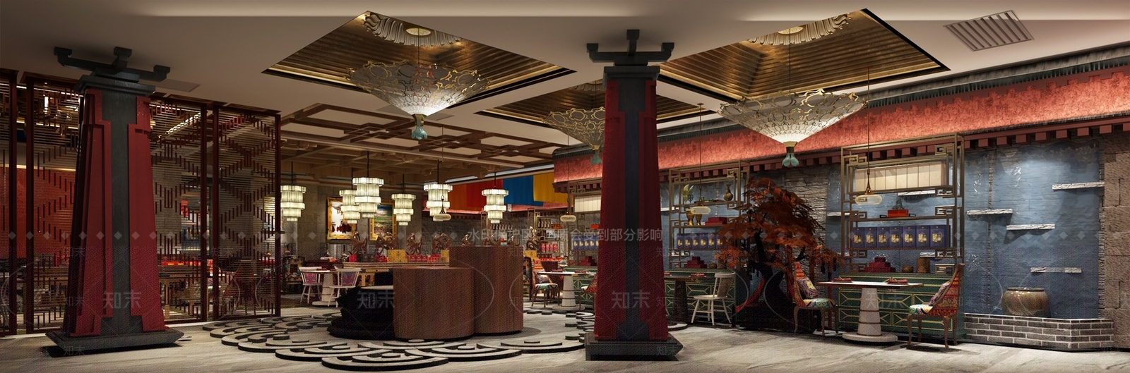 东南亚西餐厅3D模型下载【ID:374575426】