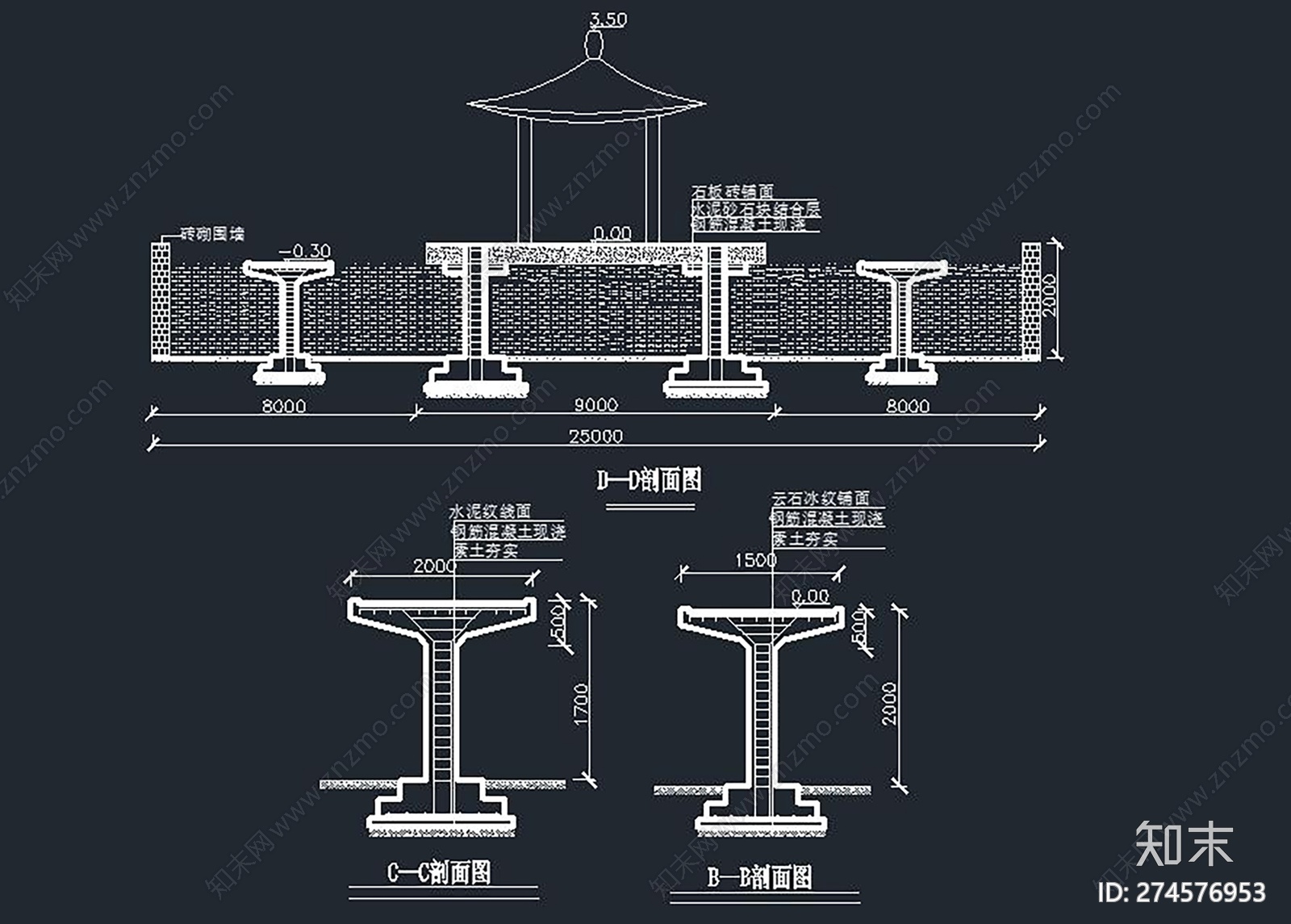 广场规划设计cad施工图下载【ID:274576953】