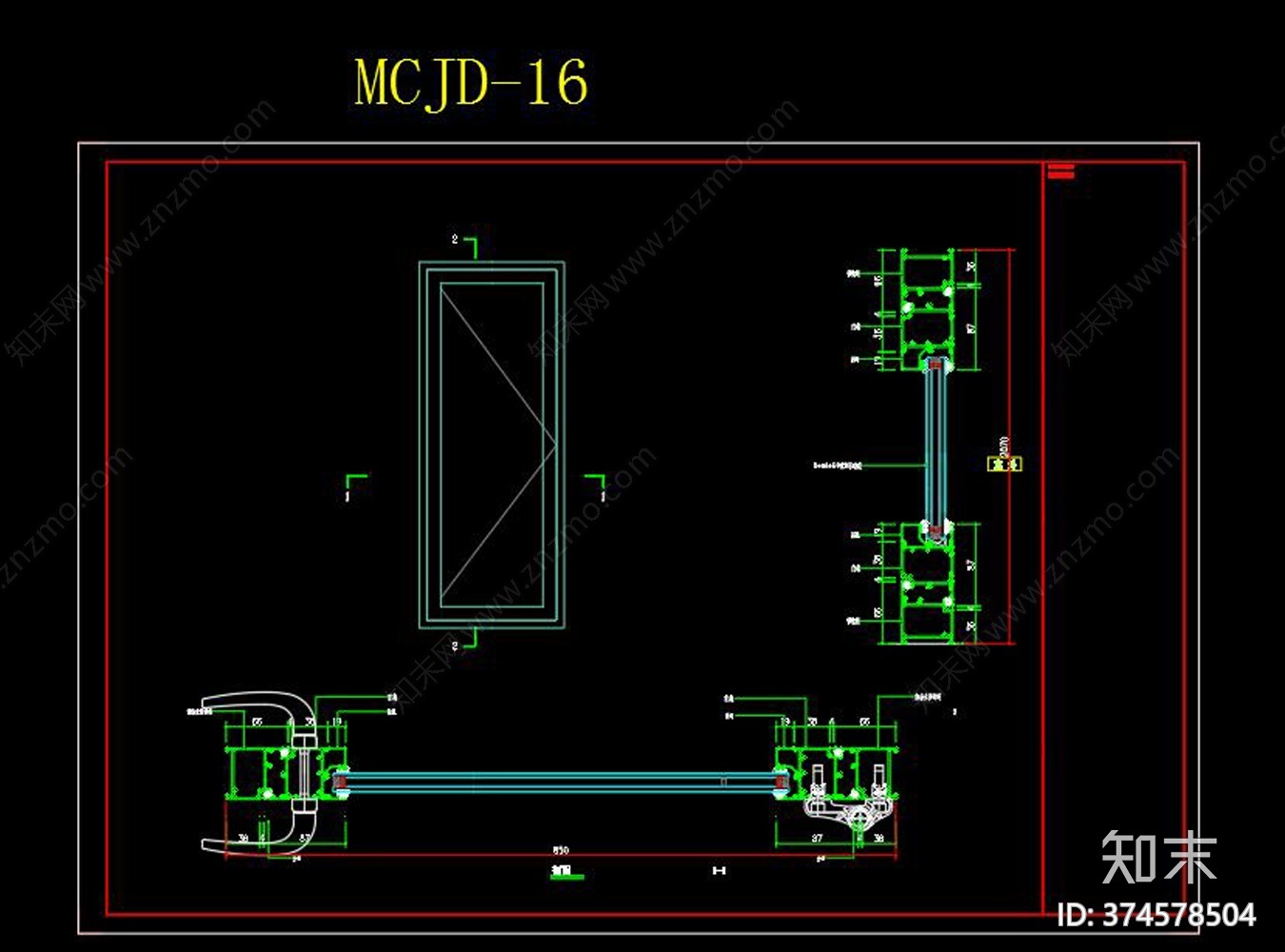 门窗施工图下载【ID:374578504】