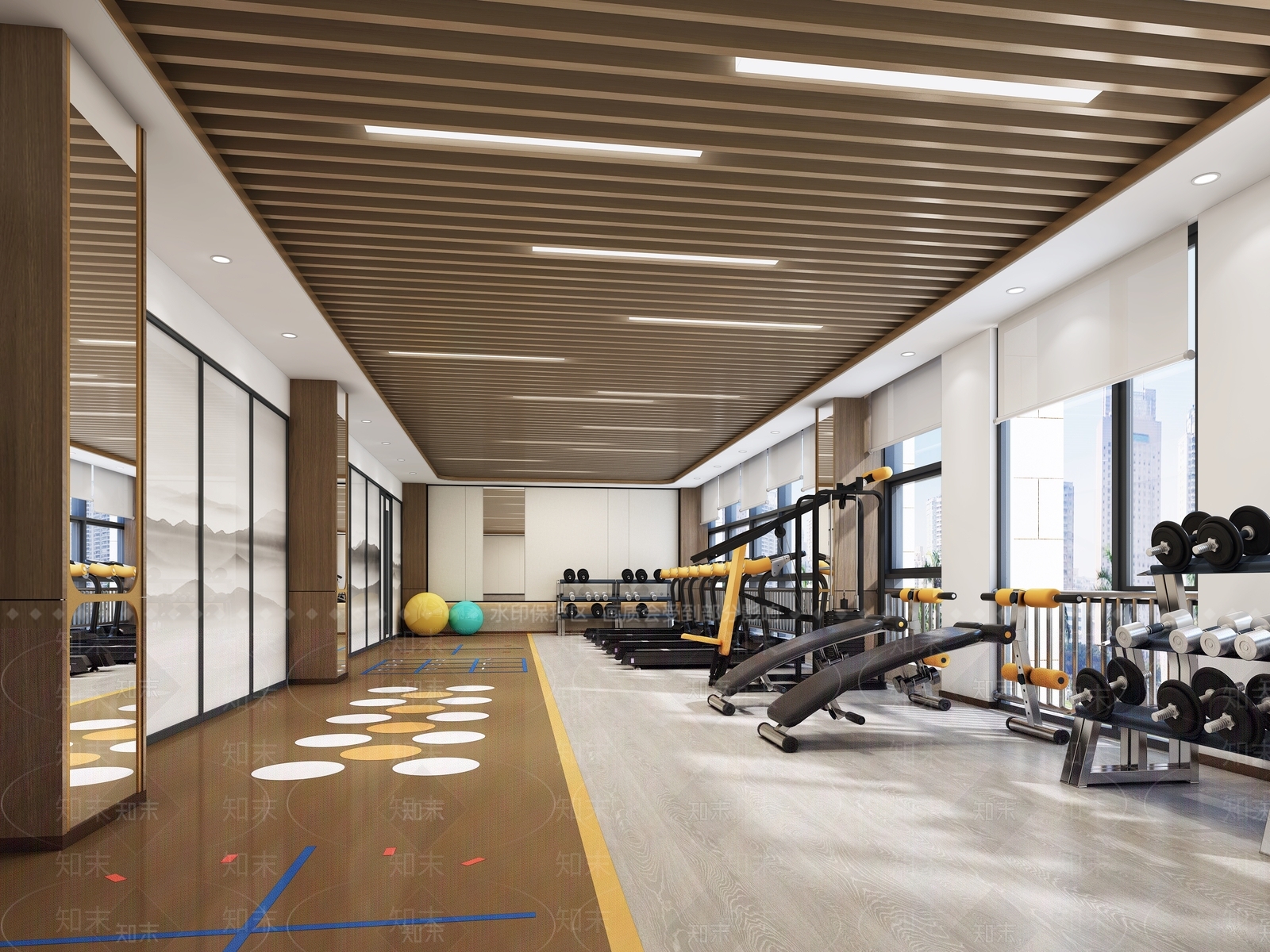 现代健身房3D模型下载【ID:374595778】