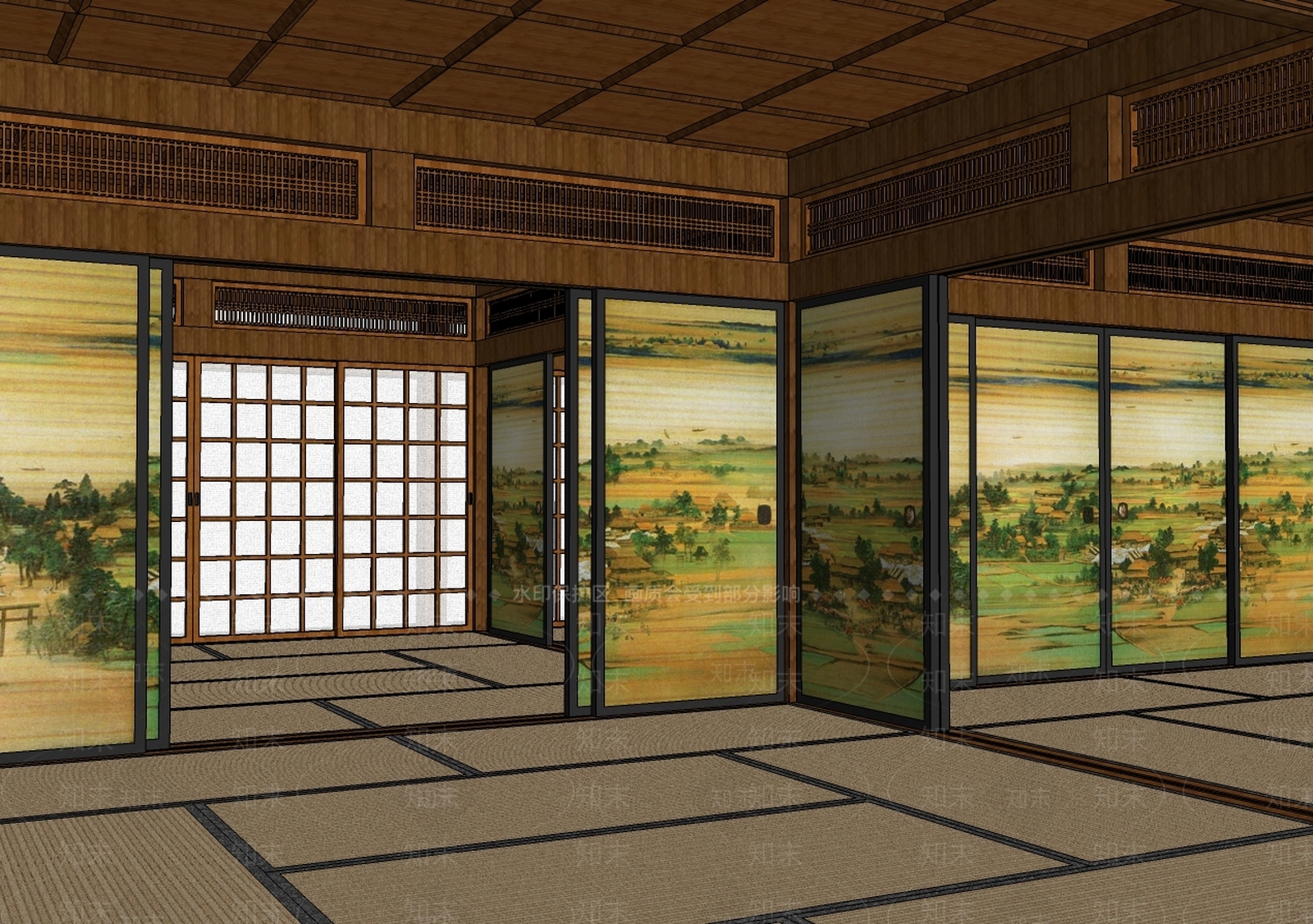 日式风格展厅SU模型下载【ID:274596942】