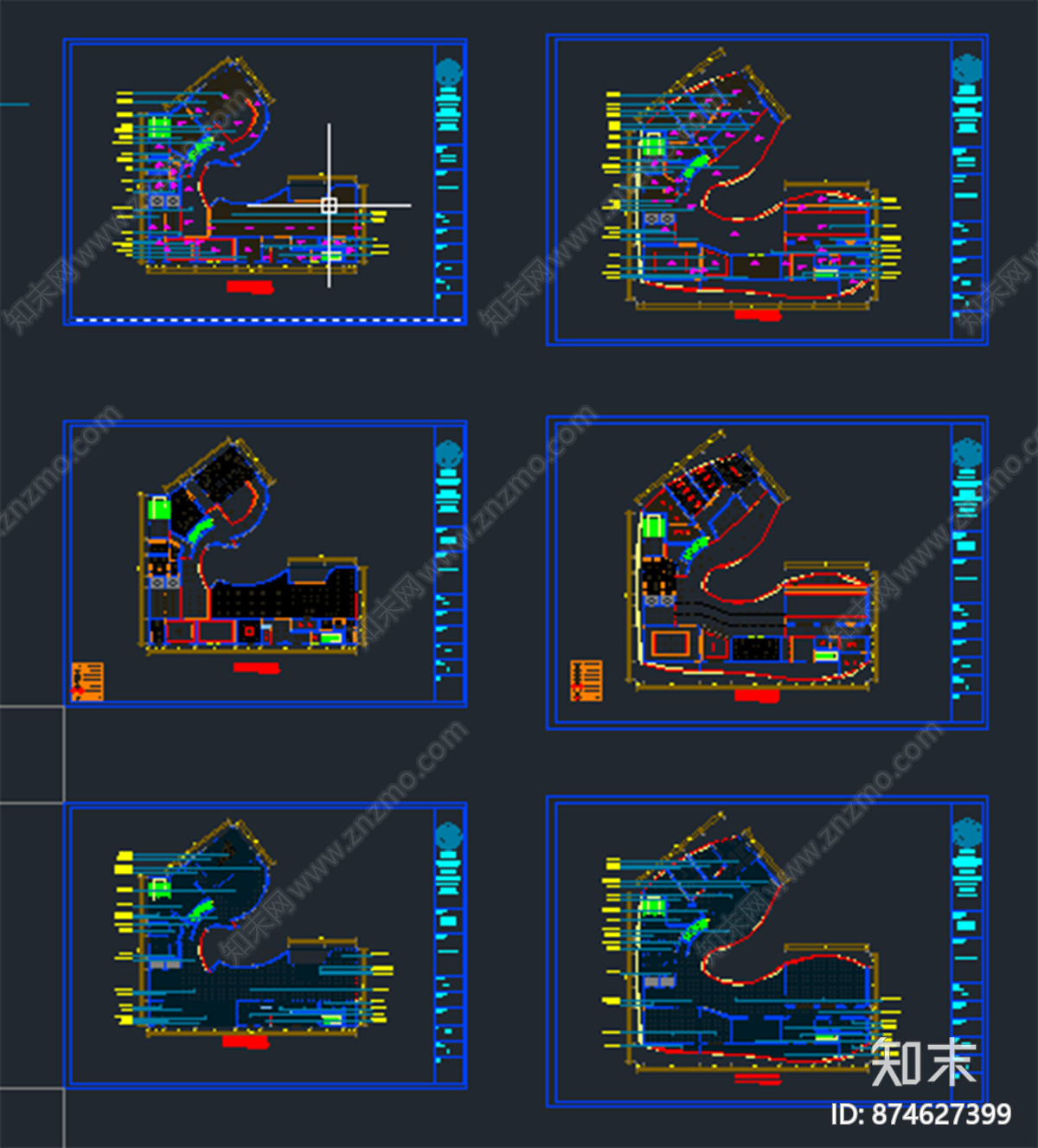 展厅博物馆cad施工图下载【ID:874627399】