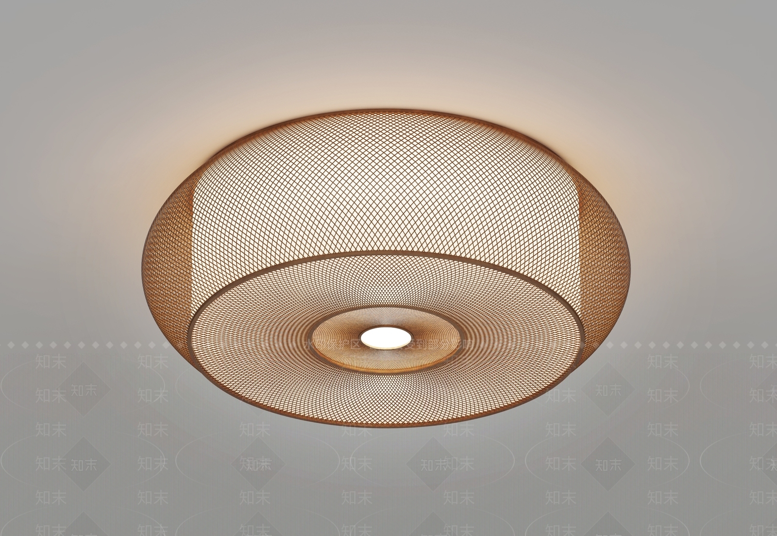 日式吸顶灯3D模型下载【ID:674653008】