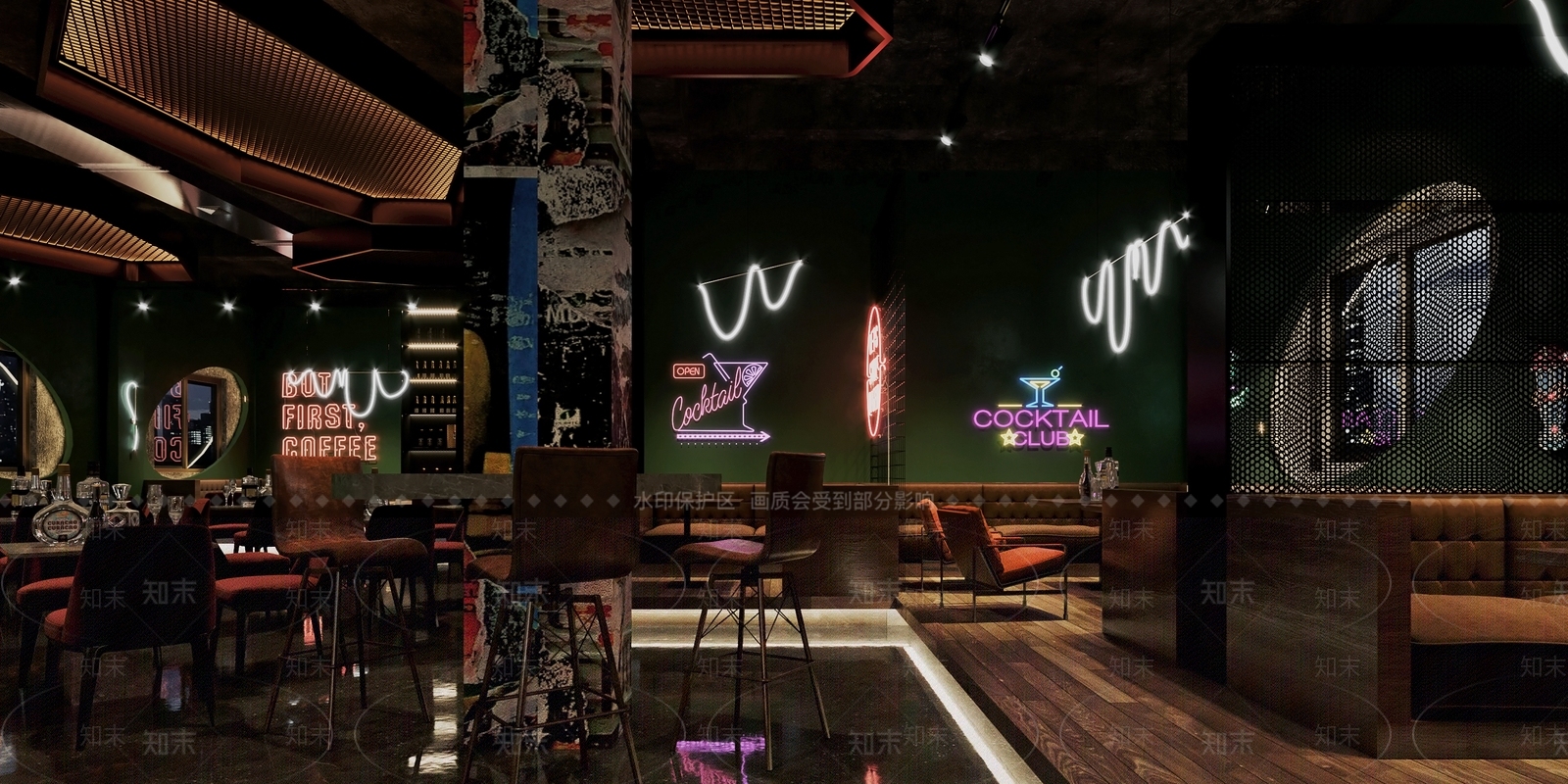 工业风酒吧3D模型下载【ID:474660411】