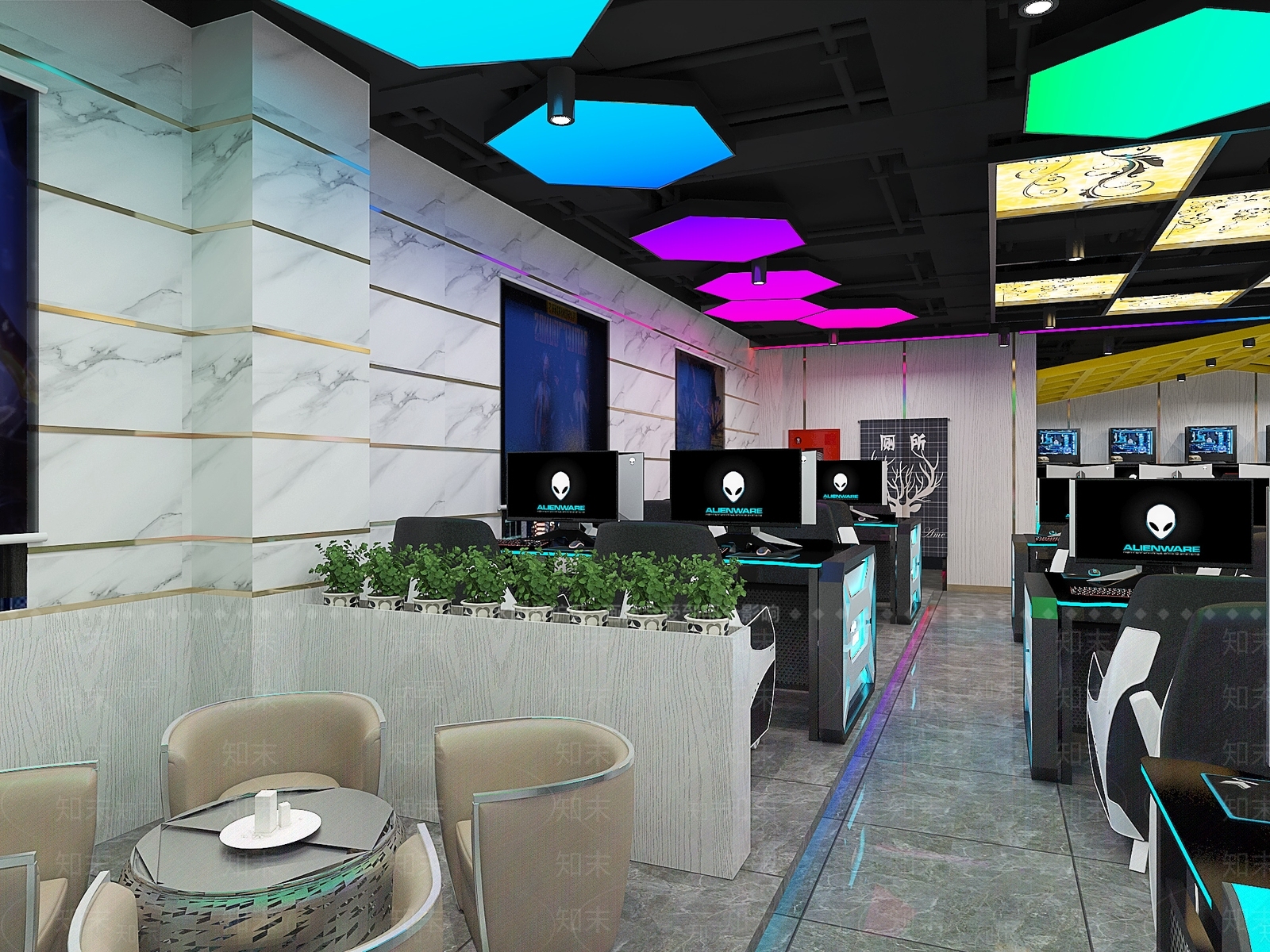 现代网咖3D模型下载【ID:974675299】