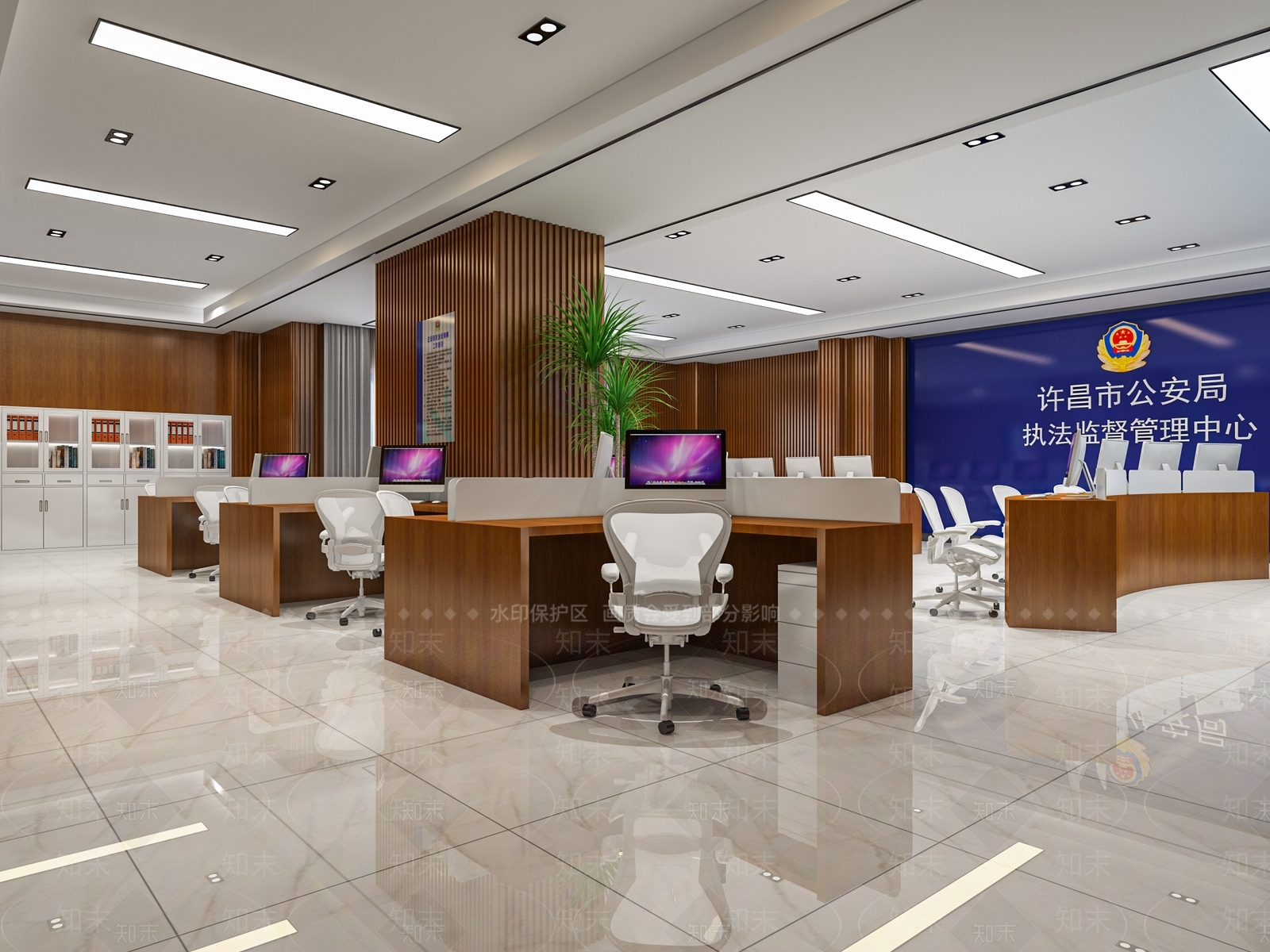 现代执法监督管理中心大厅3D模型下载【ID:474677053】