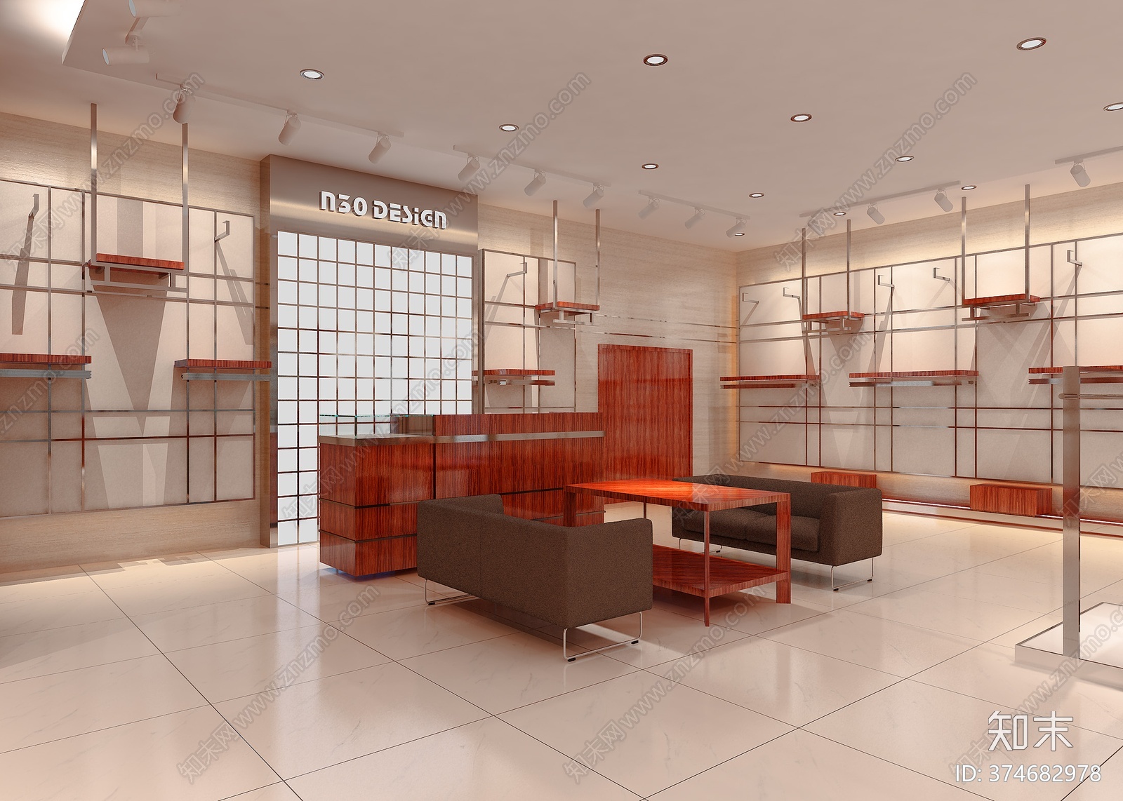全套品牌男装店cad施工图下载【ID:374682978】