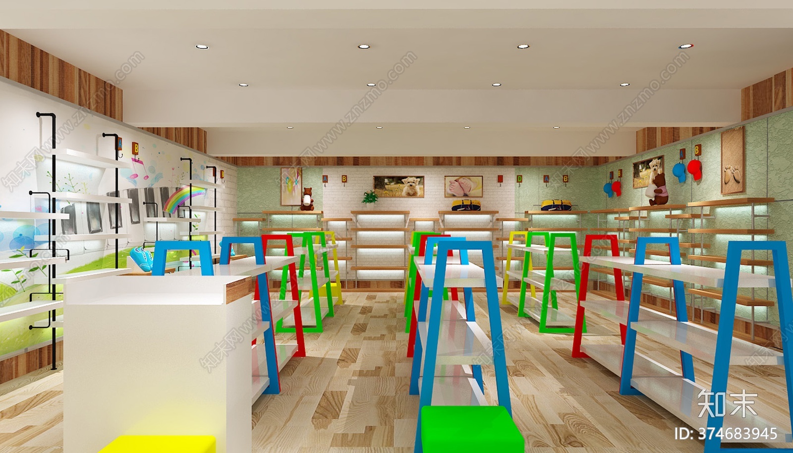 全套童鞋店施工图下载【ID:374683945】