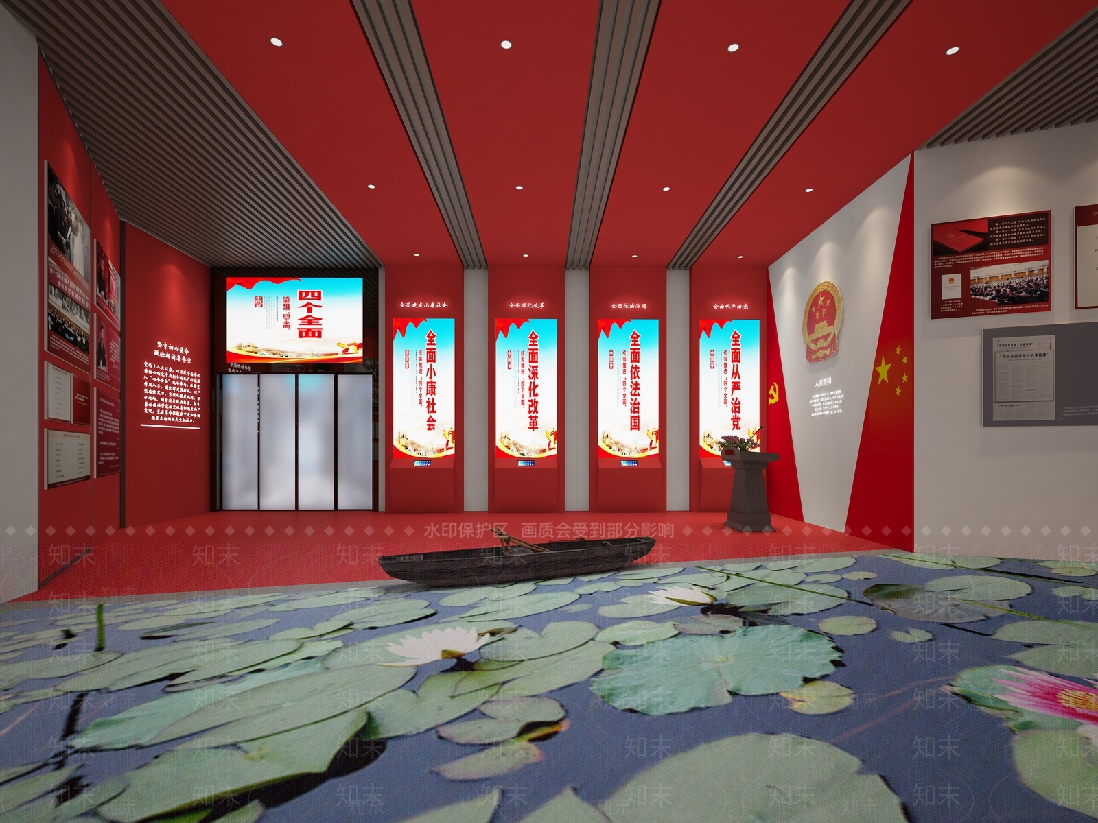 现代科技展厅3d模型下载