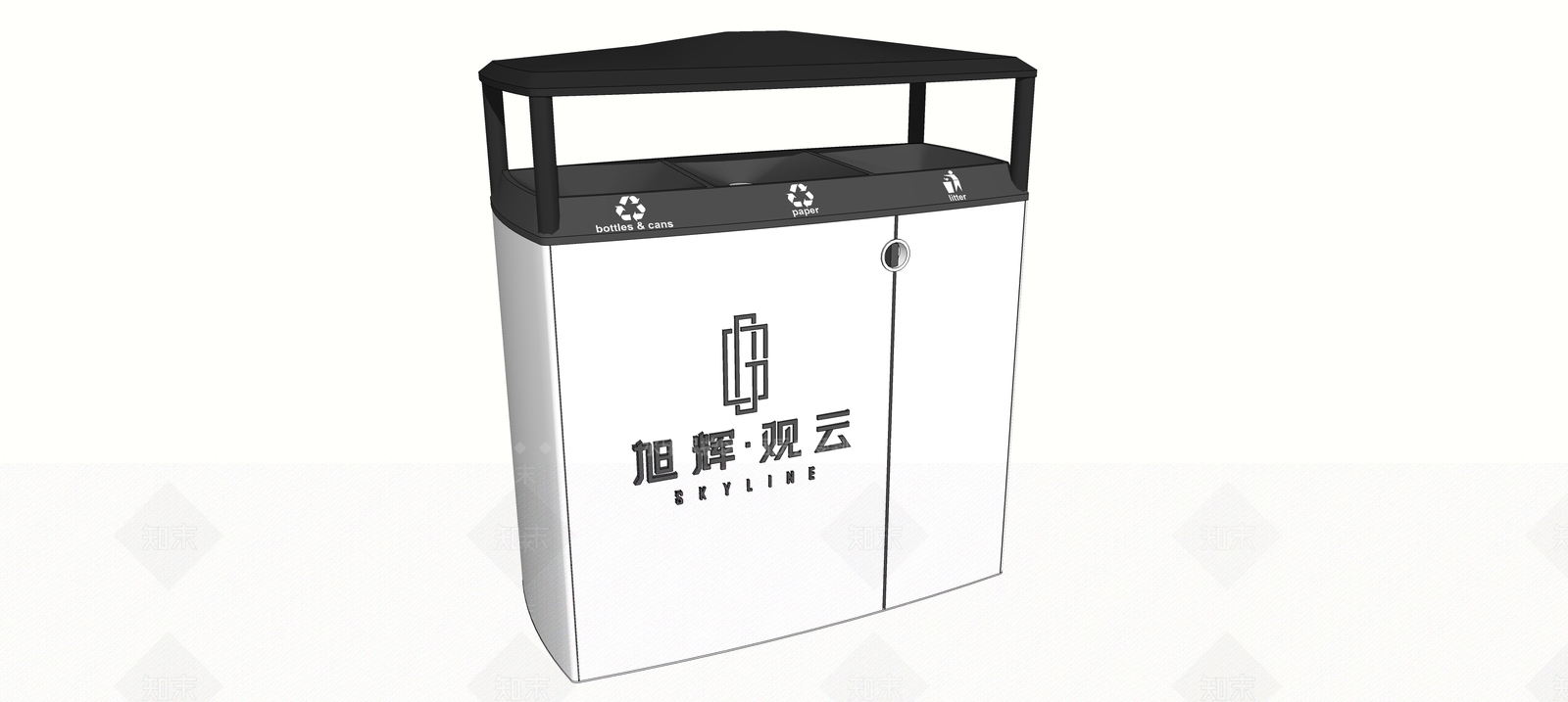 现代风格垃圾桶SU模型下载【ID:374723015】