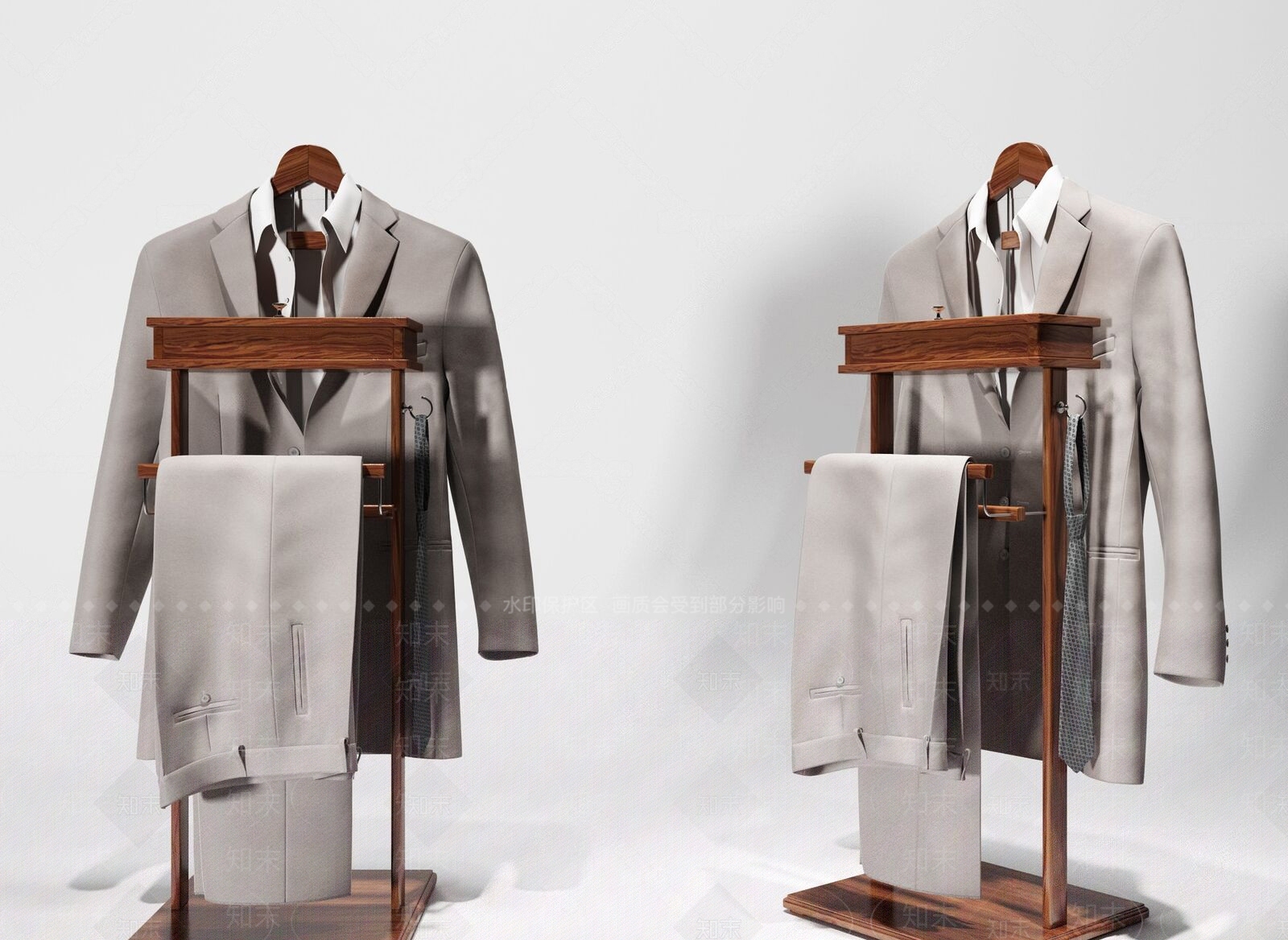 现代衣架3D模型下载【ID:874747412】