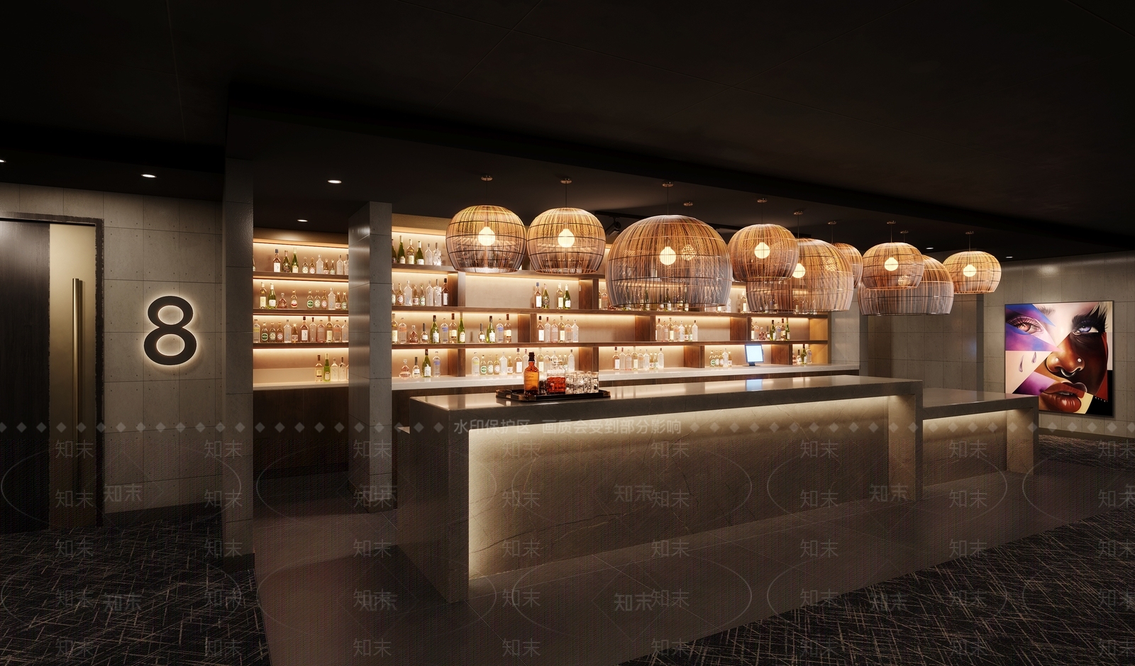 工业风快餐厅3D模型下载【ID:774795809】