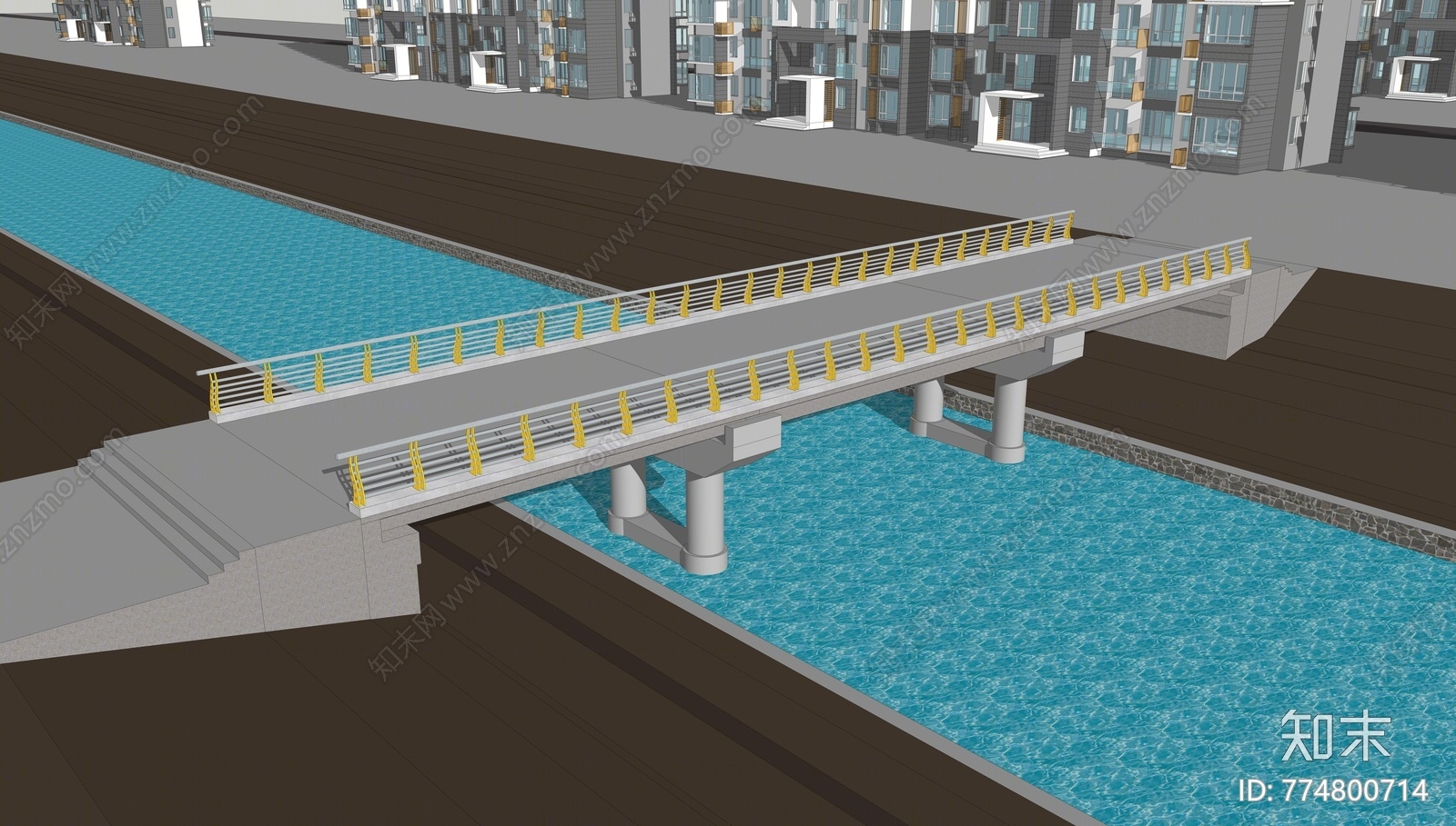 现代风格桥SU模型下载【ID:774800714】