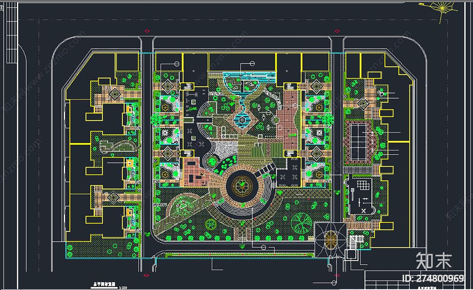 园林广场施工详图施工图下载【ID:274800969】