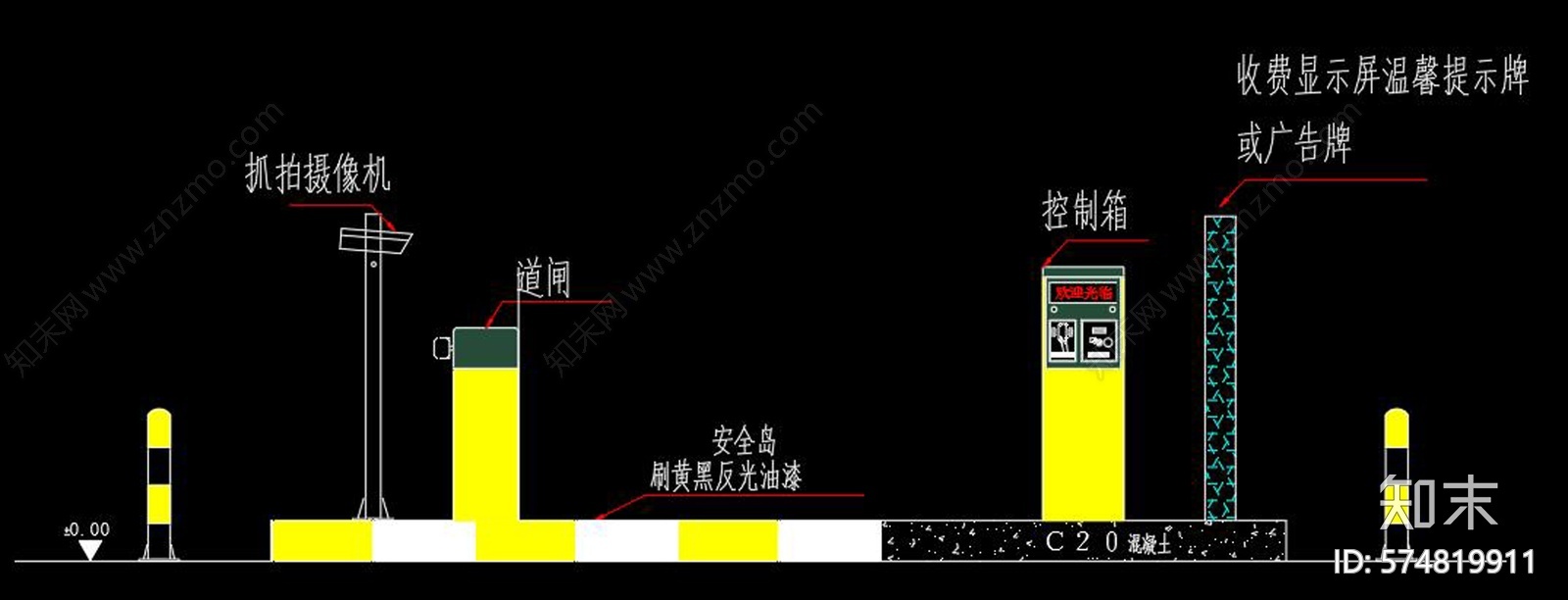 安防LED监控设备CAD图库施工图下载【ID:574819911】