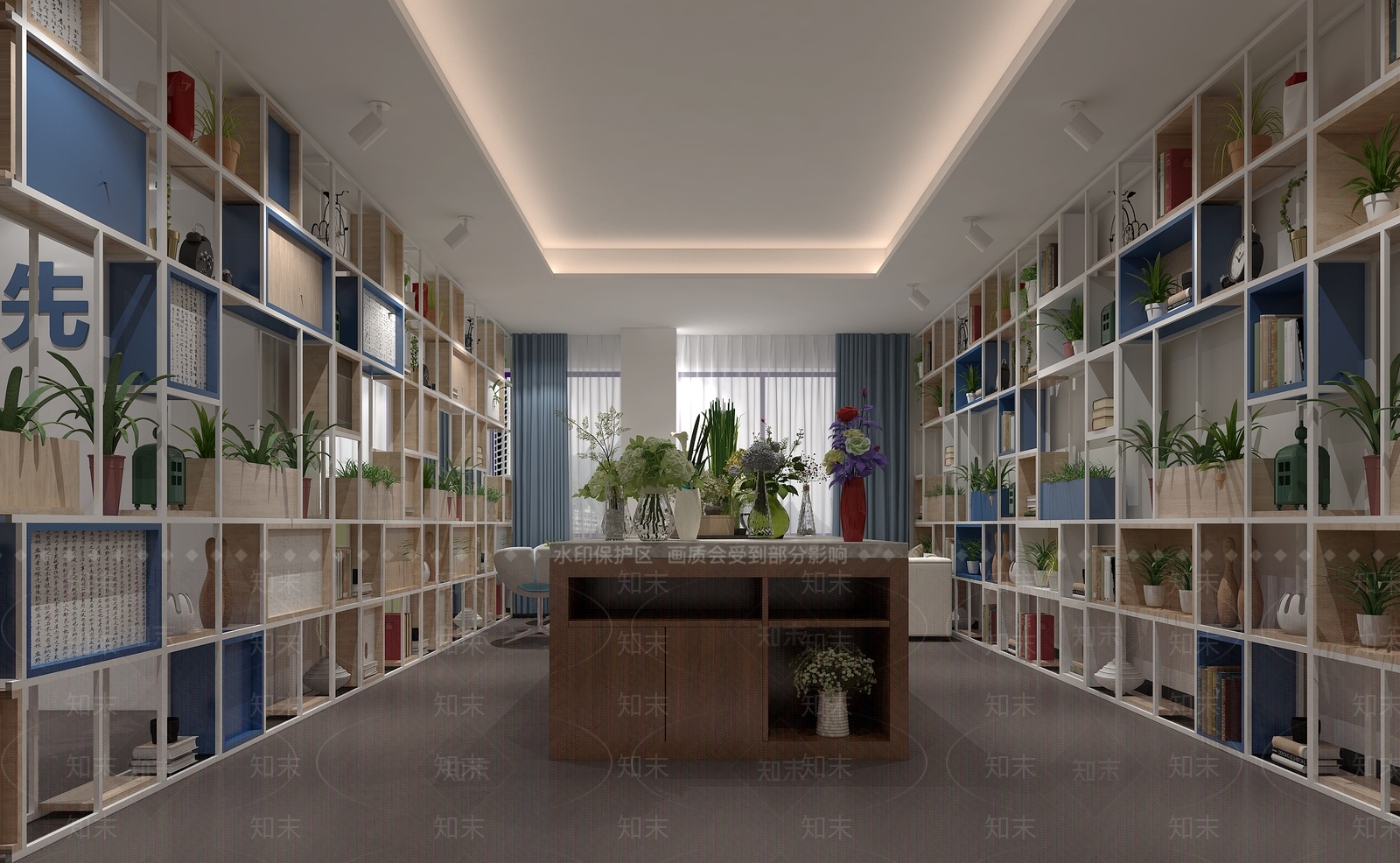 现代图书馆3D模型下载【ID:874824272】