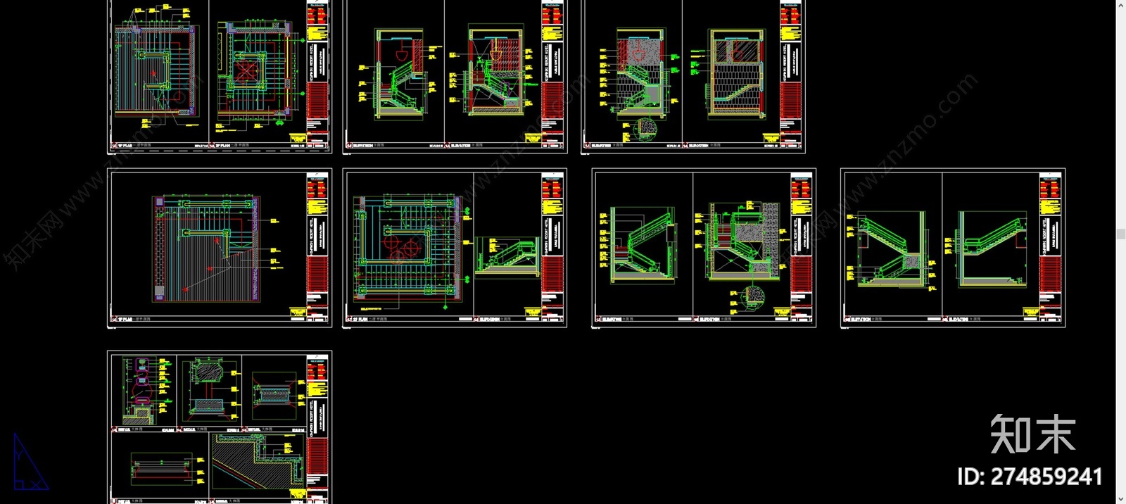 实木楼梯施工图下载【ID:274859241】