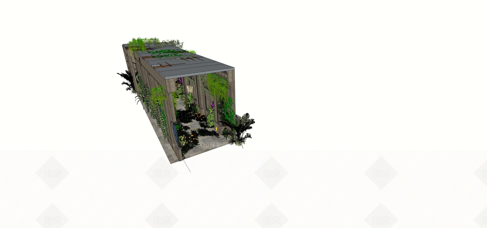 古典风格塔楼SU模型下载【ID:574881306】
