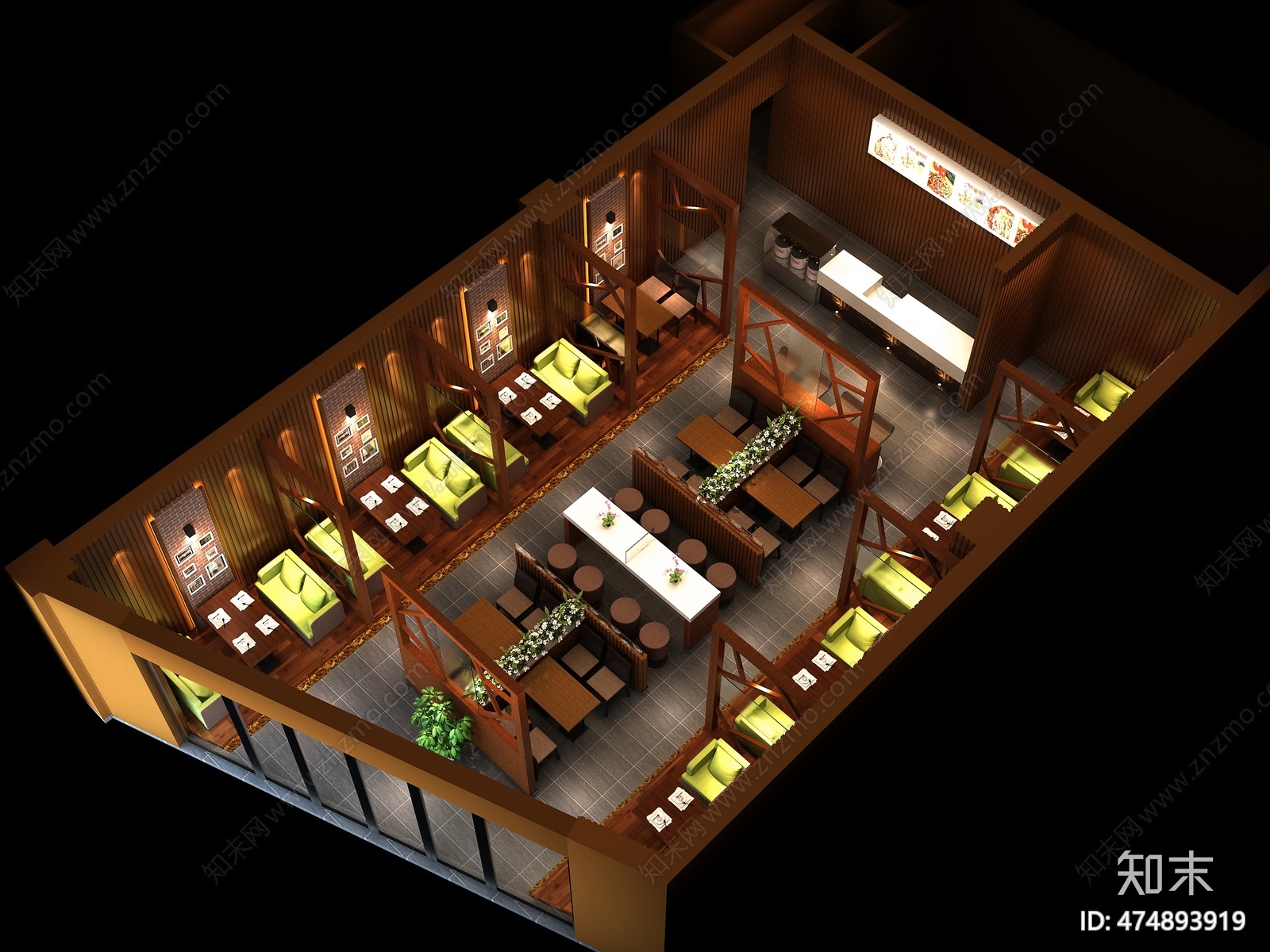 全套粉面店cad施工图下载【ID:474893919】