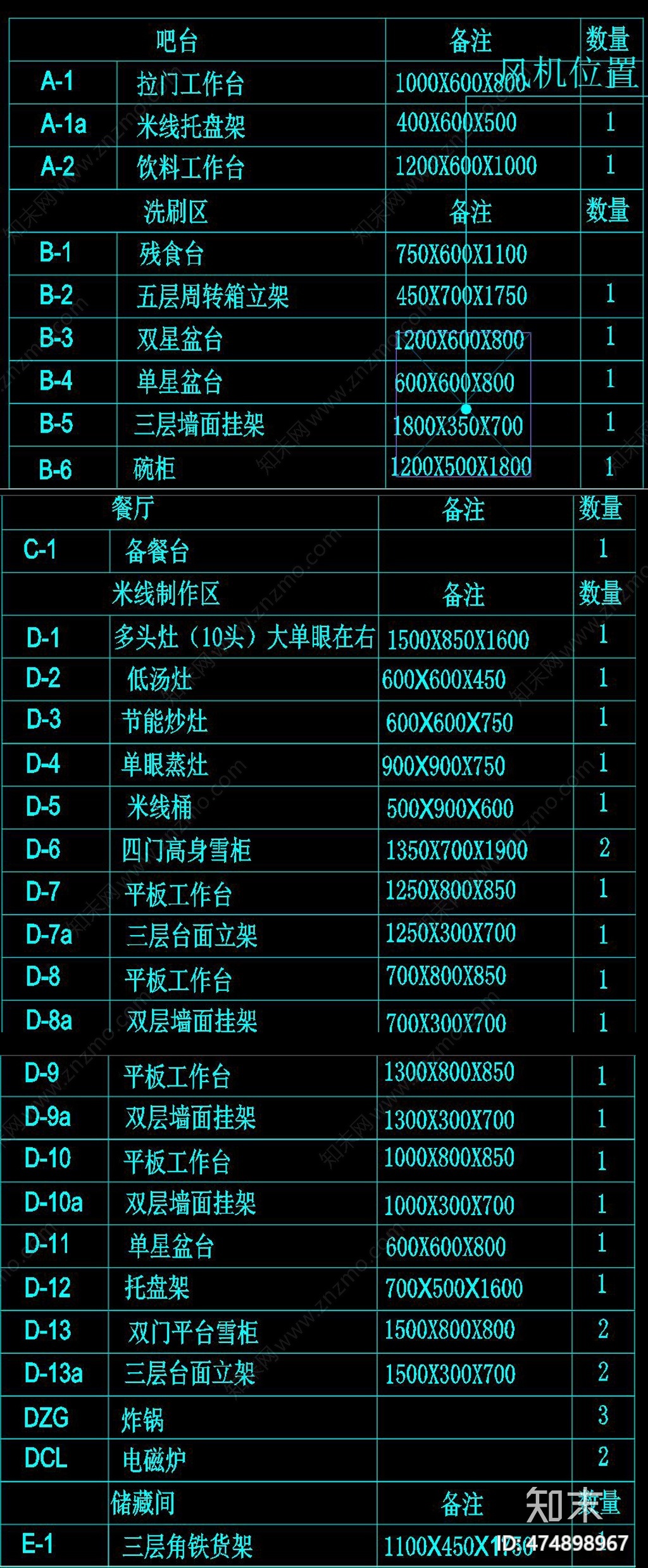 全套米线店CAD图纸cad施工图下载【ID:474898967】