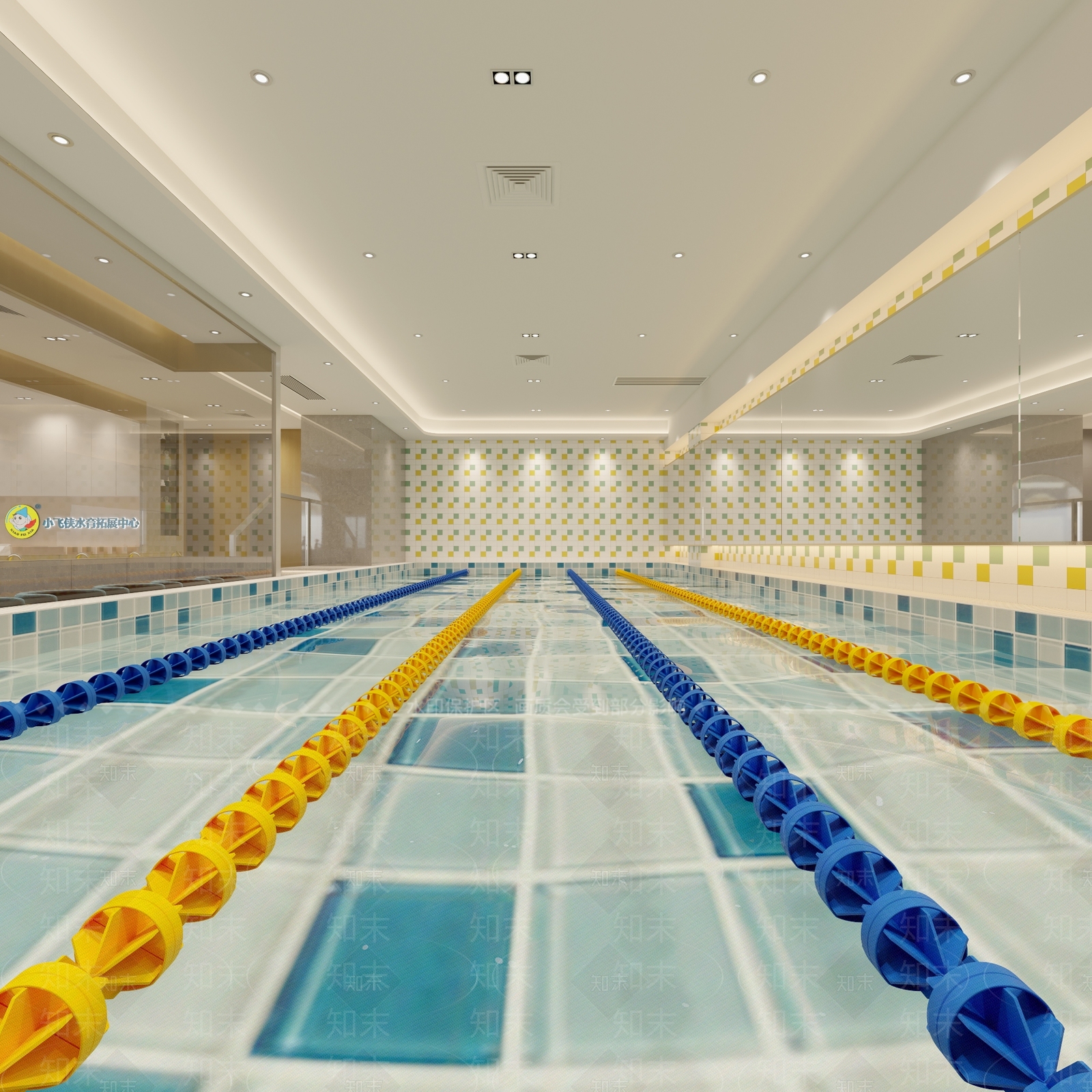 现代儿童游泳馆3D模型下载【ID:374902706】