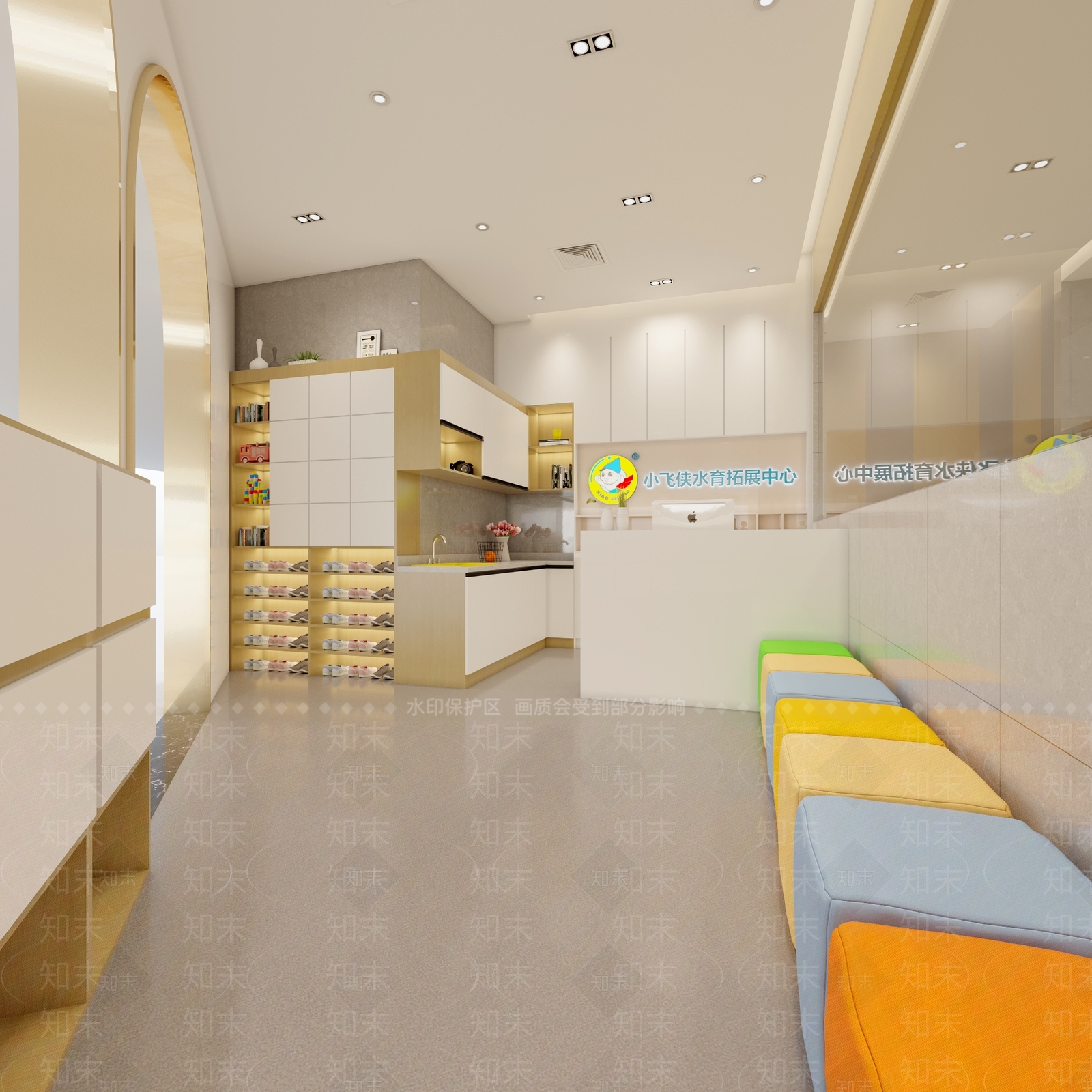 现代儿童游泳馆3D模型下载【ID:374902706】