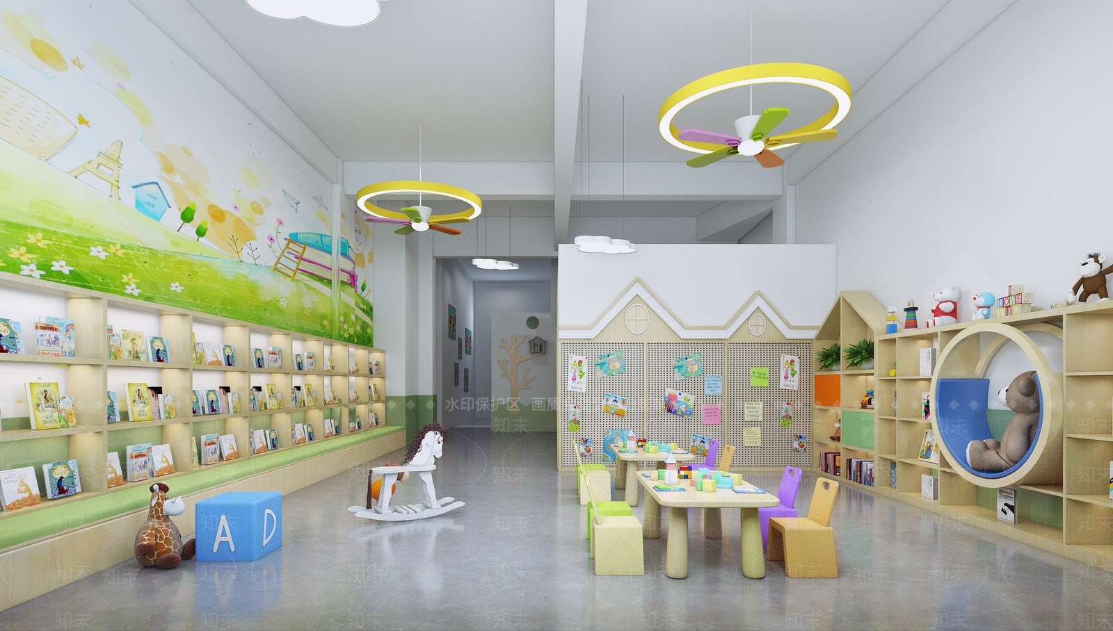 北欧儿童阅读空间3D模型下载【ID:874907215】