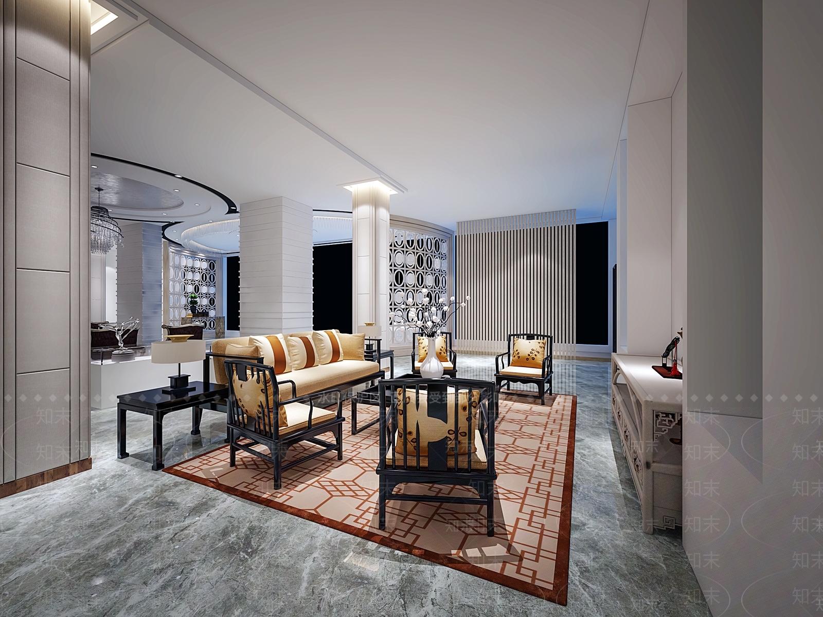现代木地板专卖店3D模型下载【ID:374923017】