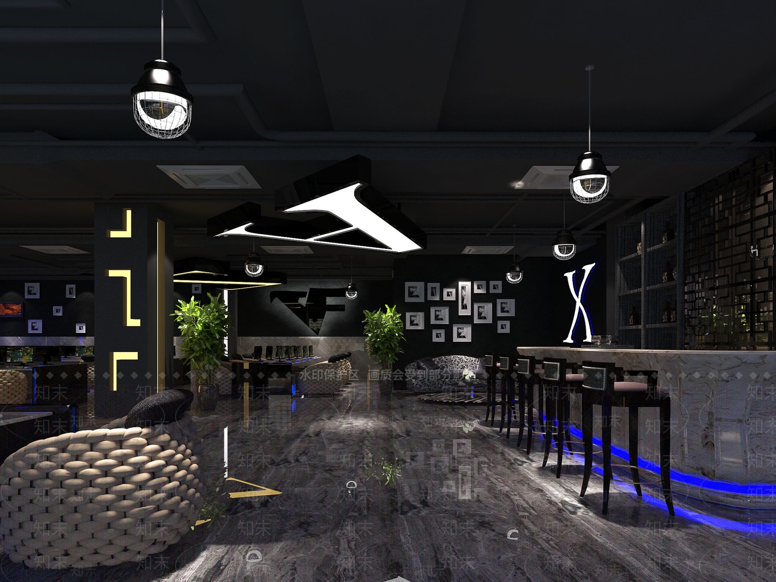 现代网咖3D模型下载【ID:974936294】