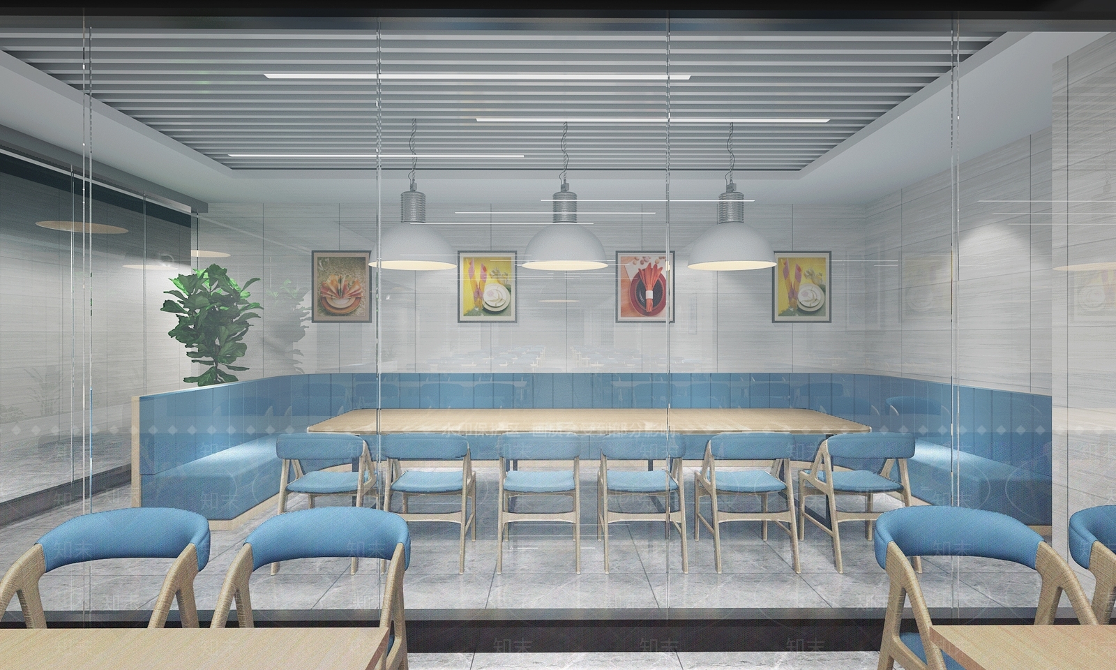 现代食堂3D模型下载【ID:774946843】