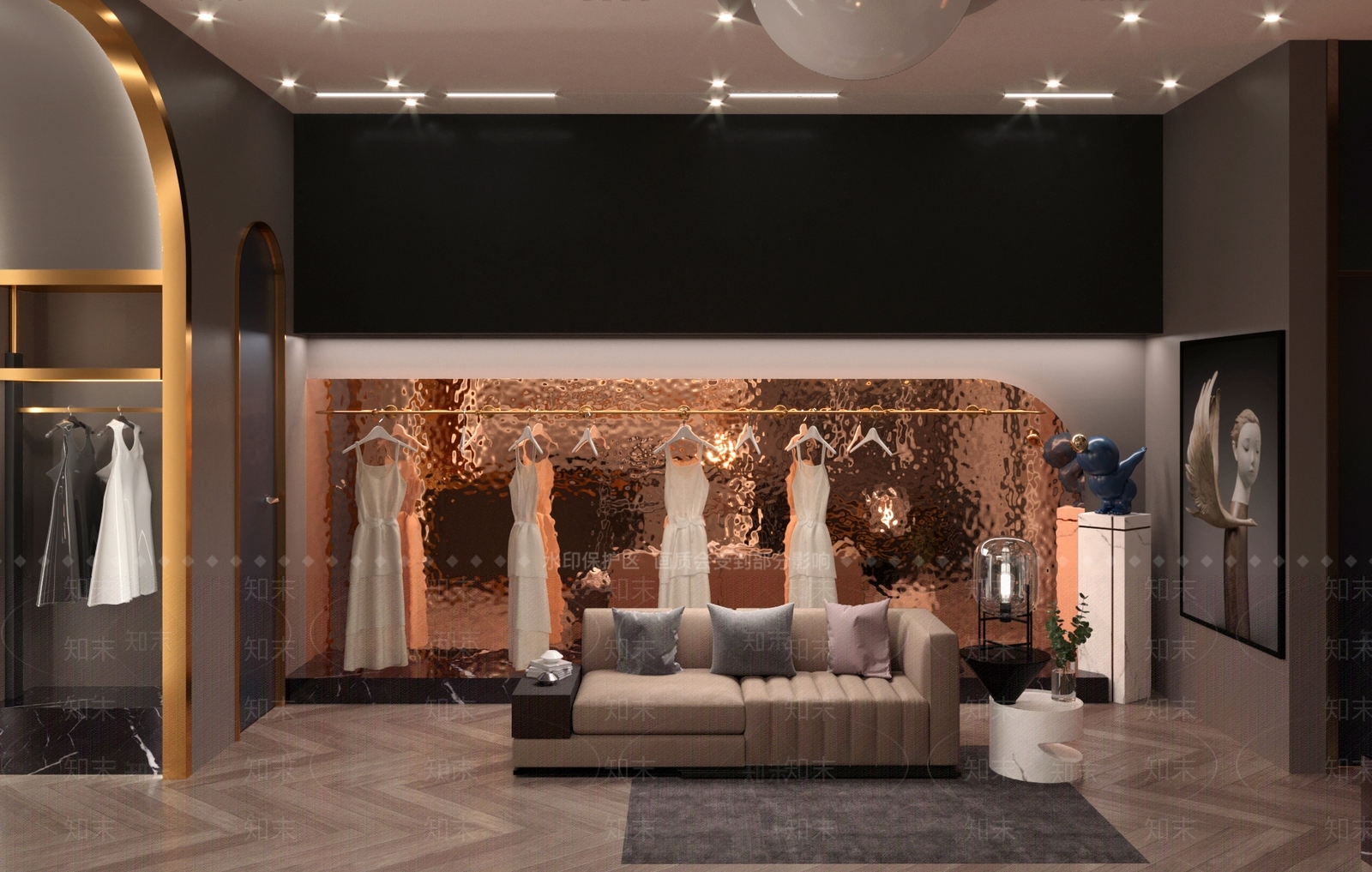 工业风服装店3D模型下载【ID:374947226】
