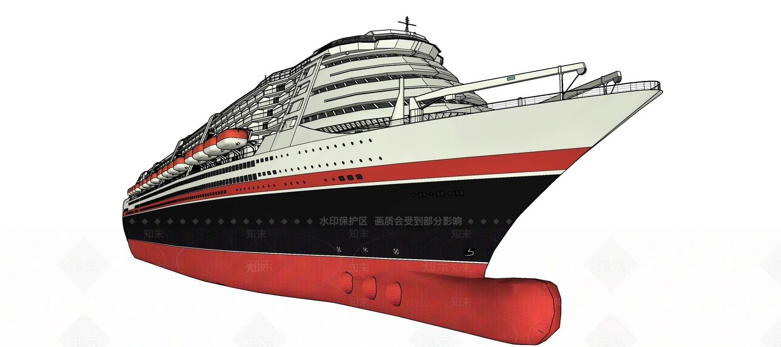 现代风格舰船SU模型下载【ID:874987480】