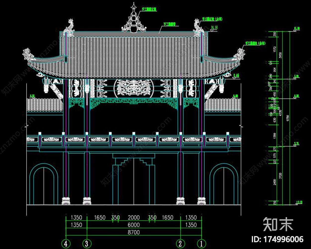 万寿宫cad施工图下载【ID:174996006】