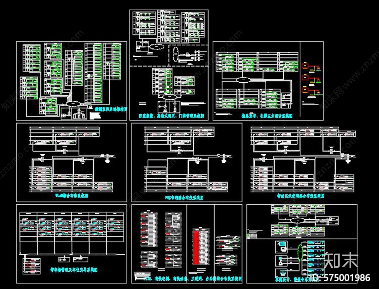 购物广场弱电智能化系统施工图下载【ID:575001986】