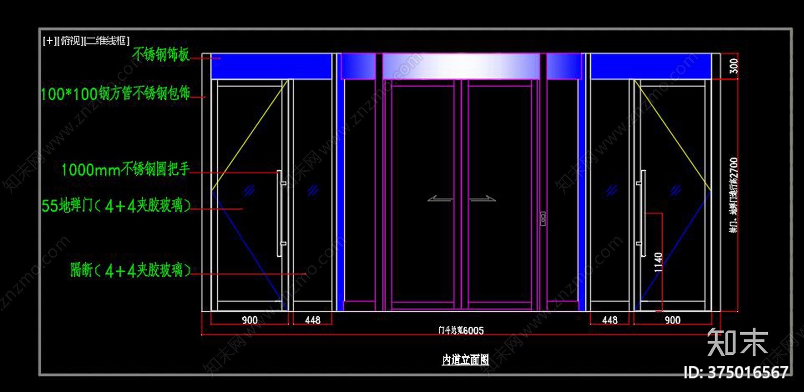 自动旋转门施工图下载【ID:375016567】