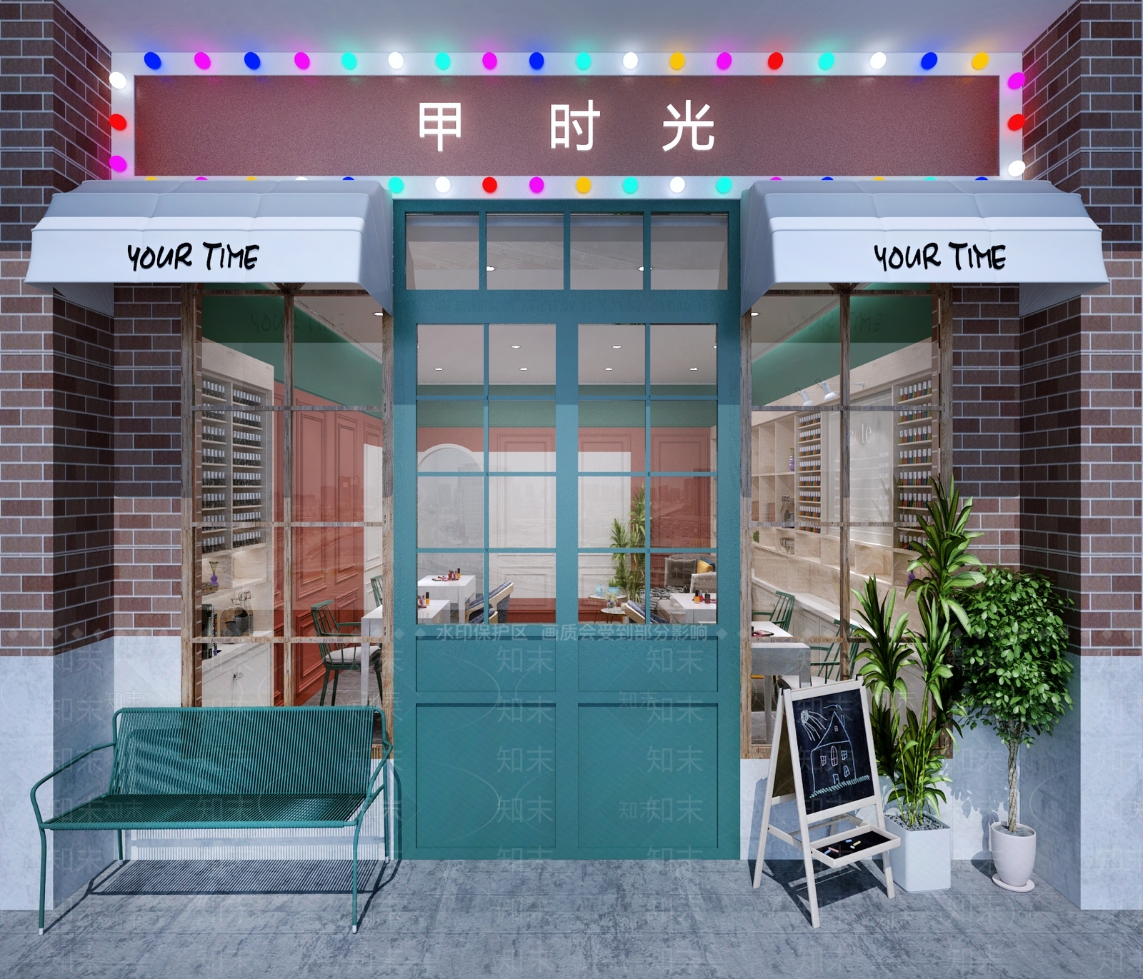 简欧美甲店3D模型下载【ID:375018400】
