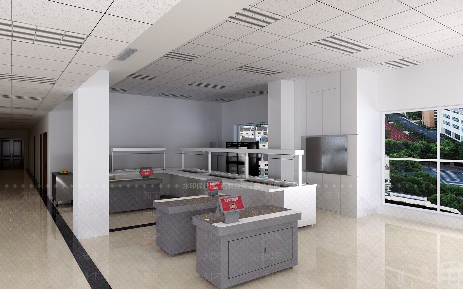 现代食堂3D模型下载【ID:775024788】